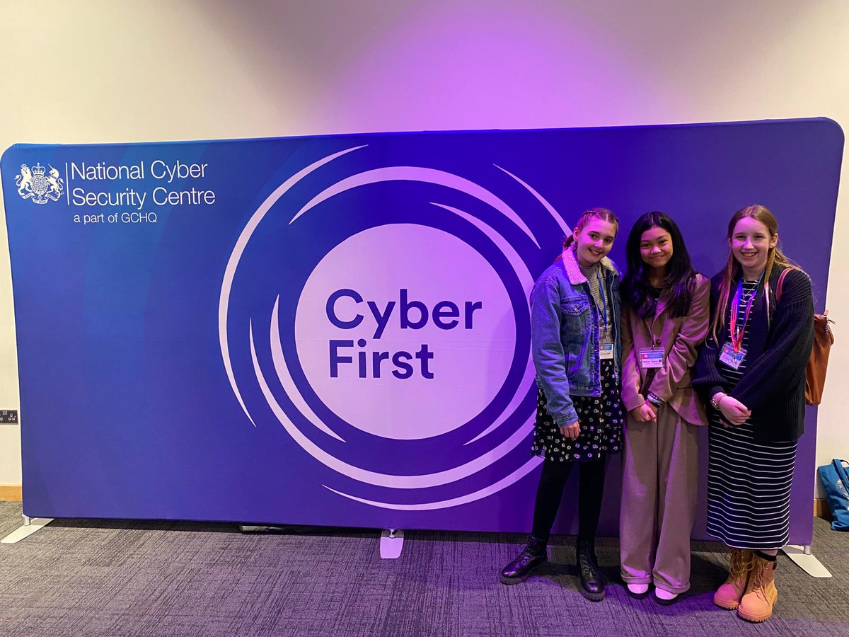 SJHSICT's tweet image. Mr Wyatt and team BE AI (Isabelle, Arabella, Emme and Bella (not present)) celebrating their success in the CyberGirls competition at the ICC in Newport - 3rd year in a row SJHS has had a team in the Top 10! @CyberFirstWales @sjhsnewport