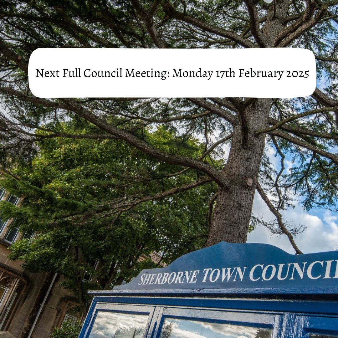 Sherborne Town Council (@sherbornetowncl) on Twitter photo The next Full Council Meeting will take place at 6pm on Monday 17 February 2025 at The Manor House, Newland
A copy of the agenda can be seen here: bit.ly/41bTUm5
If you would like to attend the public session please email civicadmin@sherborne-tc.gov.uk
#Sherborne The next Full Council Meeting will take place at 6pm on Monday 17 February 2025 at The Manor House, Newland
A copy of the agenda can be seen here: bit.ly/41bTUm5
If you would like to attend the public session please email civicadmin@sherborne-tc.gov.uk
#Sherborne