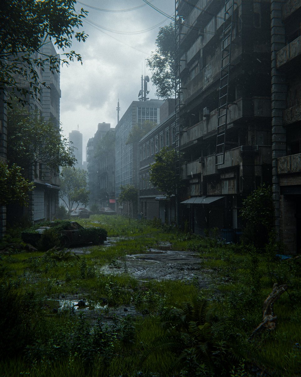 Overgrown Alley 

#blender3d