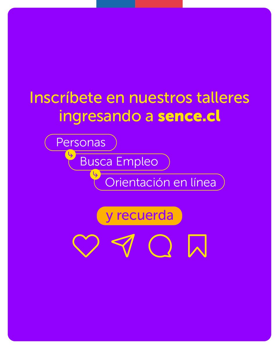 ¿Buscas potenciar tu empleabilidad?
Sence te invita a participar en talleres en línea y gratuitos diseñados para mejorar tu búsqueda de empleo. 🚀 💻 ¡Inscríbete en Sence.cl y comienza a construir tu futuro laboral!

#Empleabilidad #CapacitaciónGratuita #Sence