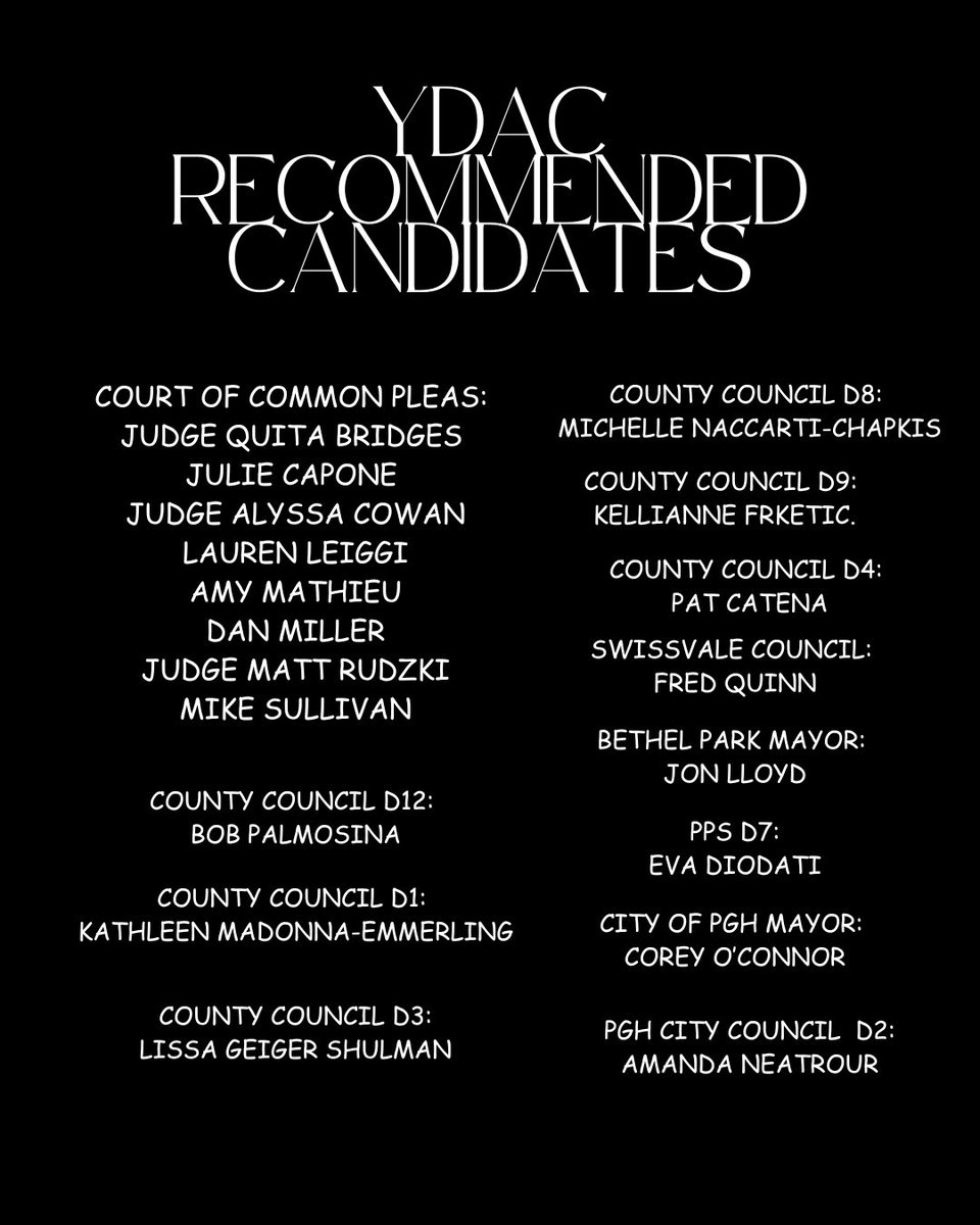 Thank you to all who sought our recommendation and went through the process with us!