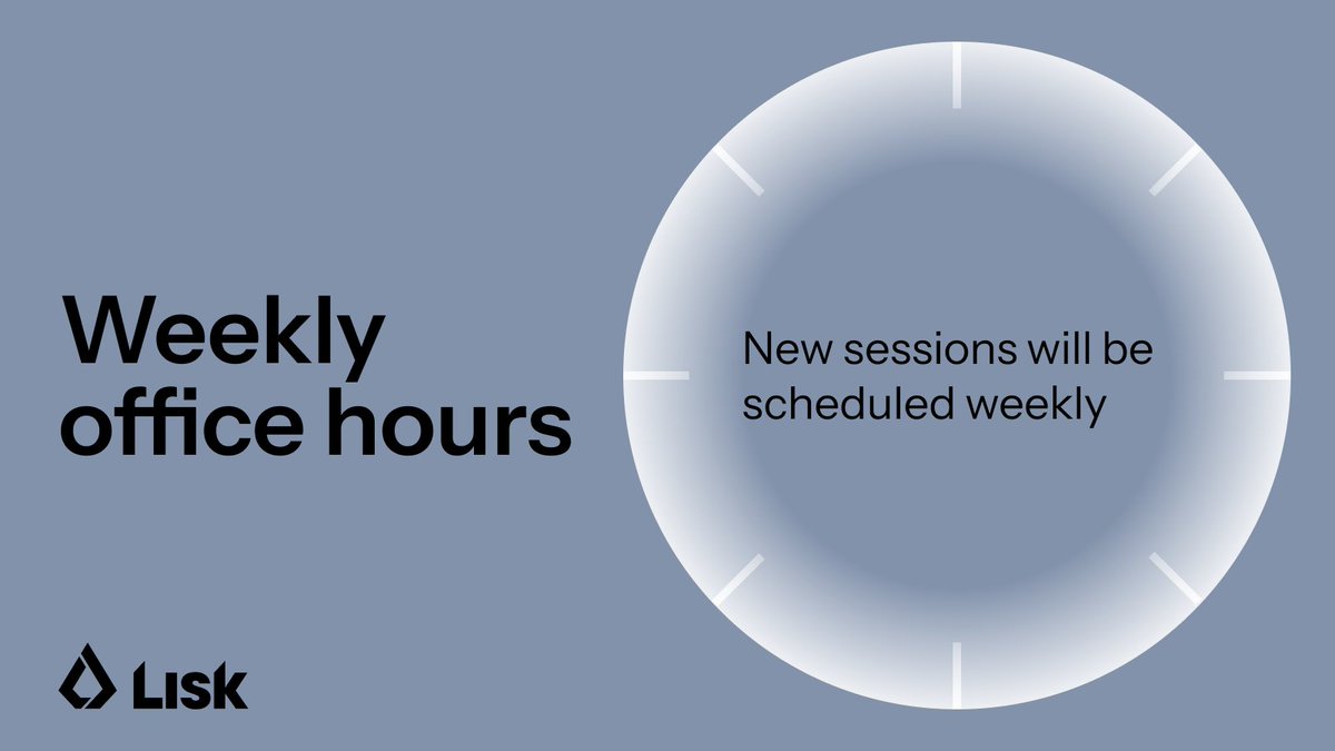 Lisk (@liskhq) on Twitter photo ๐ก Stuck on a Lisk related problem? We've got you covered!
Our DevRel team is ready to assist you during our weekly Office Hours. From coding challenges to ecosystem insights, we're here to support your journey on Lisk.
โฐ New slots open weekly with <a href="/EdwardLSK/">Edward_LSK</a>, <a href="/iammtalha/">Muhammad Talha</a> and ๐ก Stuck on a Lisk related problem? We've got you covered!
Our DevRel team is ready to assist you during our weekly Office Hours. From coding challenges to ecosystem insights, we're here to support your journey on Lisk.
โฐ New slots open weekly with <a href="/EdwardLSK/">Edward_LSK</a>, <a href="/iammtalha/">Muhammad Talha</a> and