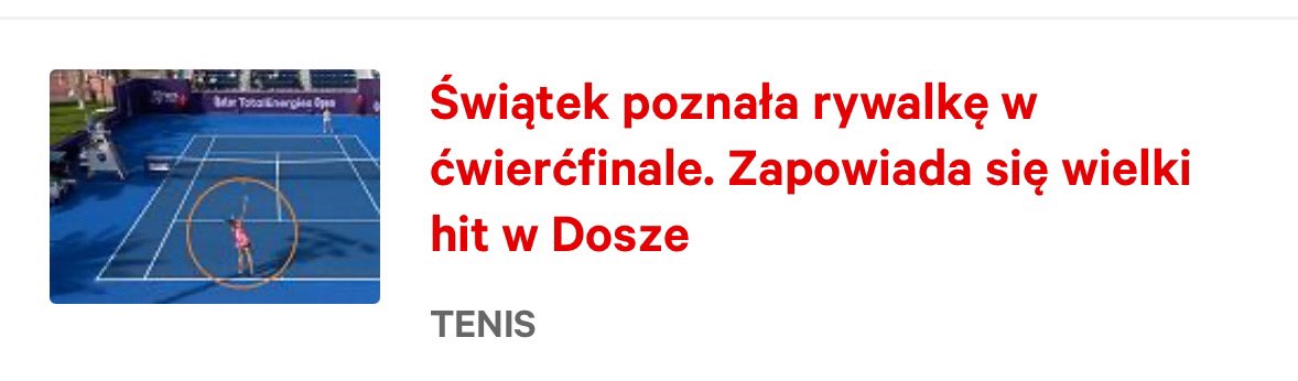 Hej <a href="/gazetapl_news/">Gazeta.pl</a>! Macie błąd. Iga gra dzisiaj 3 r. z Lindą Noskovą. Czuwaj🫡