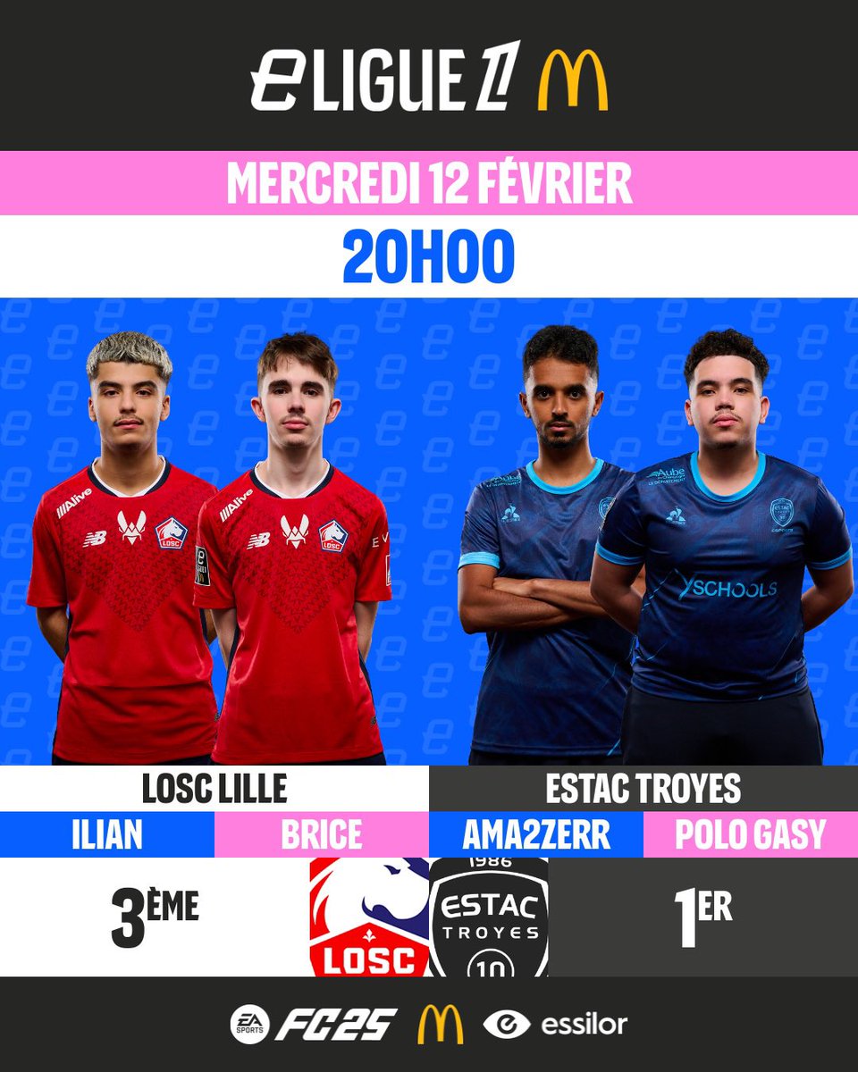 eLigue 1 McDonald’s (@_eligue1) on Twitter photo 🔝 Rencontre cruciale pour le podium 📈
💪 Les duels :
<a href="/Bricemsnn/">Vitality Brice</a> 🆚 <a href="/polo_gasy/">Polo Gasy</a>
<a href="/ilianbouchi_/">Ib Seven 🍉</a> 🆚 <a href="/Ama2zerr/">Amarr</a>
📺 Rendez-vous sur notre chaîne Twitch ! 💜 🔝 Rencontre cruciale pour le podium 📈
💪 Les duels :
<a href="/Bricemsnn/">Vitality Brice</a> 🆚 <a href="/polo_gasy/">Polo Gasy</a>
<a href="/ilianbouchi_/">Ib Seven 🍉</a> 🆚 <a href="/Ama2zerr/">Amarr</a>
📺 Rendez-vous sur notre chaîne Twitch ! 💜