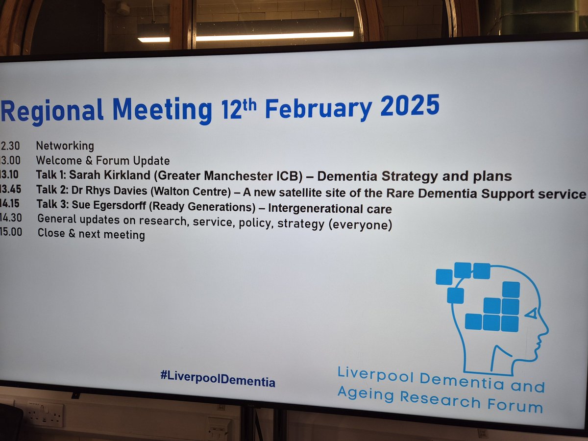 Dr Clarissa Giebel πͺπΊ π©πͺ (@clarissagiebel) on Twitter photo Brilliant turnout at our regional <a href="/arc_nwc/">ARC North West Coast</a> #LiverpoolDementia & Ageing Research Forum! Great to hear about ICB Dementia strategy, the new <a href="/RareDementia/">RareDementiaSupport</a> satellite groups in Merseyside, and intergenerational care! Brilliant turnout at our regional <a href="/arc_nwc/">ARC North West Coast</a> #LiverpoolDementia & Ageing Research Forum! Great to hear about ICB Dementia strategy, the new <a href="/RareDementia/">RareDementiaSupport</a> satellite groups in Merseyside, and intergenerational care!