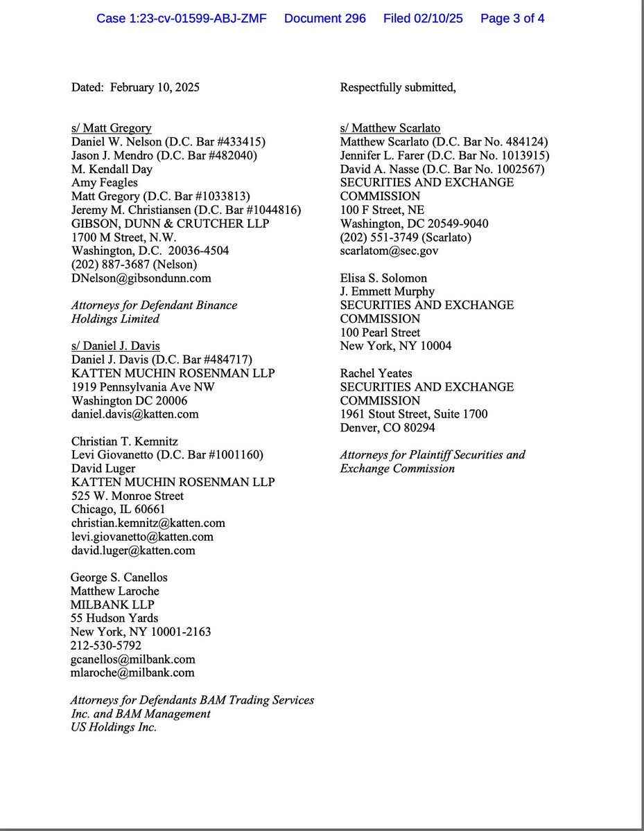Bye Bye SEC Binance Case (So This Is How The SEC Dies)

The U.S. Securities and Exchange Commission (SEC) and crypto exchange Binance have asked a Washington, D.C. federal judge overseeing the SEC enforcement action to pause the case for two months as the agency transforms its