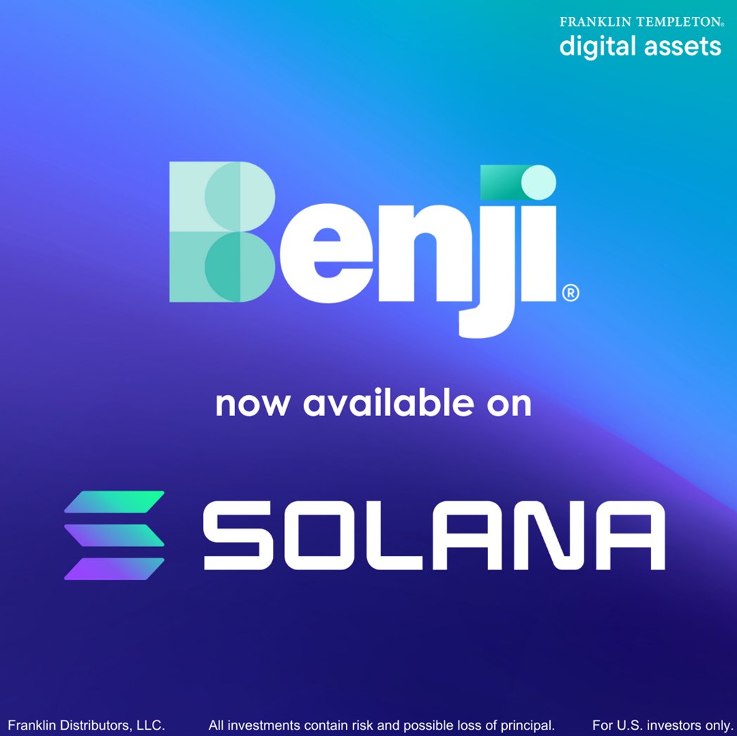 New chain unlocked. BENJI is now live on <a href="/solana/">Solana</a>!

Solana is a fast, secure and censorship resistant Layer 1 blockchain encouraging global adoption via its open infrastructure.

Download the Benji app here: benjiinvestments.com
Read more: bit.ly/3yDUPQK