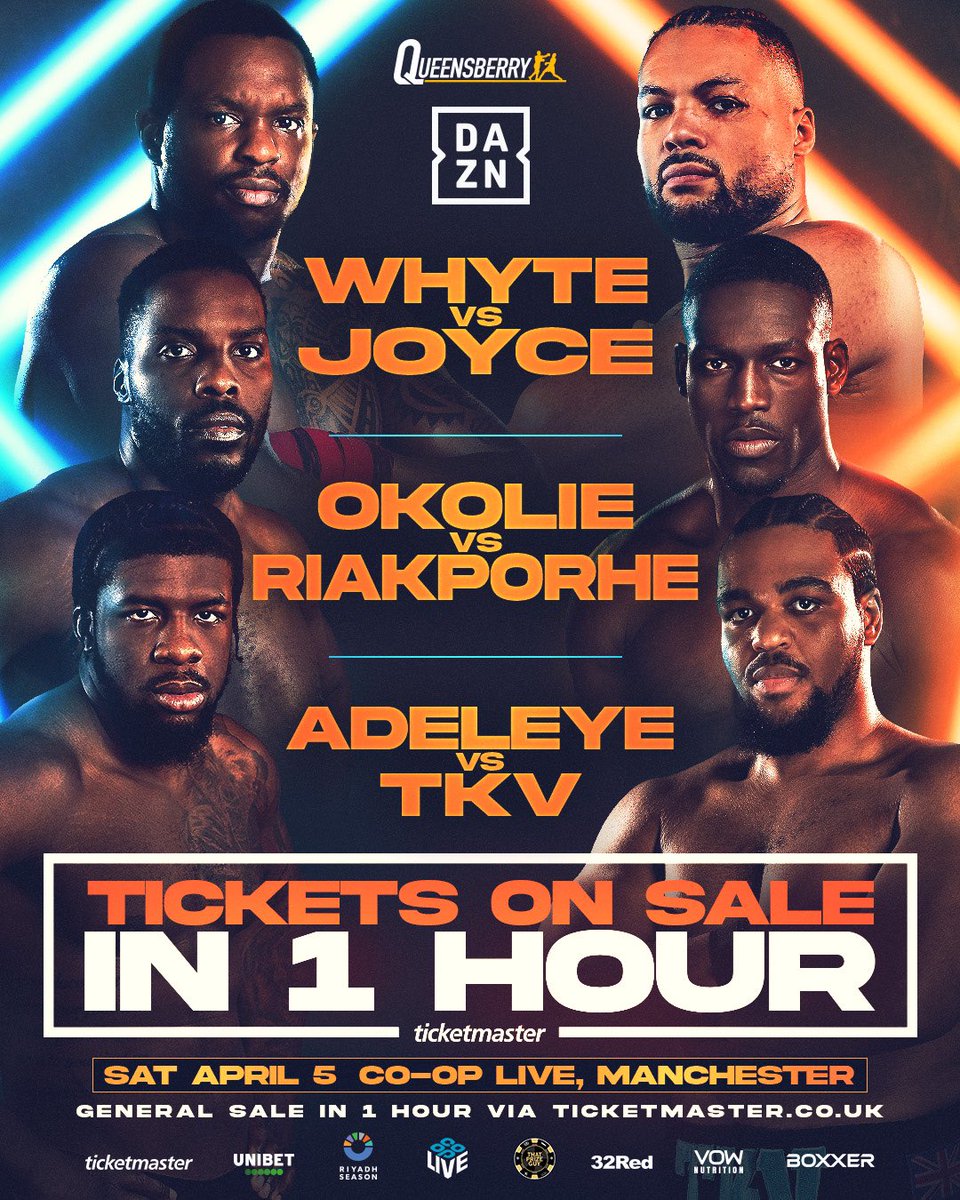 Queensberry Promotions (@queensberry) on Twitter photo 𝗙𝗶𝗻𝗮𝗹 𝗪𝗮𝗿𝗻𝗶𝗻𝗴! 🚨
Tickets on sale via <a href="/TicketmasterUK/">ticketmasteruk</a> in 𝟭 𝗵𝗼𝘂𝗿 ⏳
#HeavyImpact | April 5 | Co-Op Live, Manchester | <a href="/DAZNBoxing/">DAZN Boxing</a> 𝗙𝗶𝗻𝗮𝗹 𝗪𝗮𝗿𝗻𝗶𝗻𝗴! 🚨
Tickets on sale via <a href="/TicketmasterUK/">ticketmasteruk</a> in 𝟭 𝗵𝗼𝘂𝗿 ⏳
#HeavyImpact | April 5 | Co-Op Live, Manchester | <a href="/DAZNBoxing/">DAZN Boxing</a>