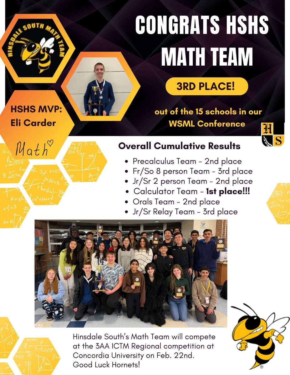 Hinsdale South High School Math Department (@hshsmathematics) on Twitter photo 