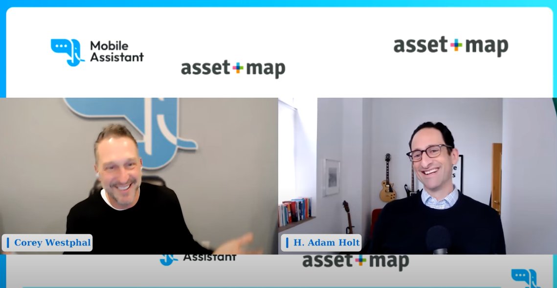 If you can't tell from the pic, our CEO &amp; <a href="/asset_map/">Asset-Map Leadership</a> have too much fun talking #advisor tech &amp; advice.  Want to hear about HITL &amp; the power of human interaction?  Corey and Adam dive into the topic both are passionate about. #HITL <a href="/fintech/">Fintech</a>

Replay is here: youtu.be/KGsP0Eus6jQ