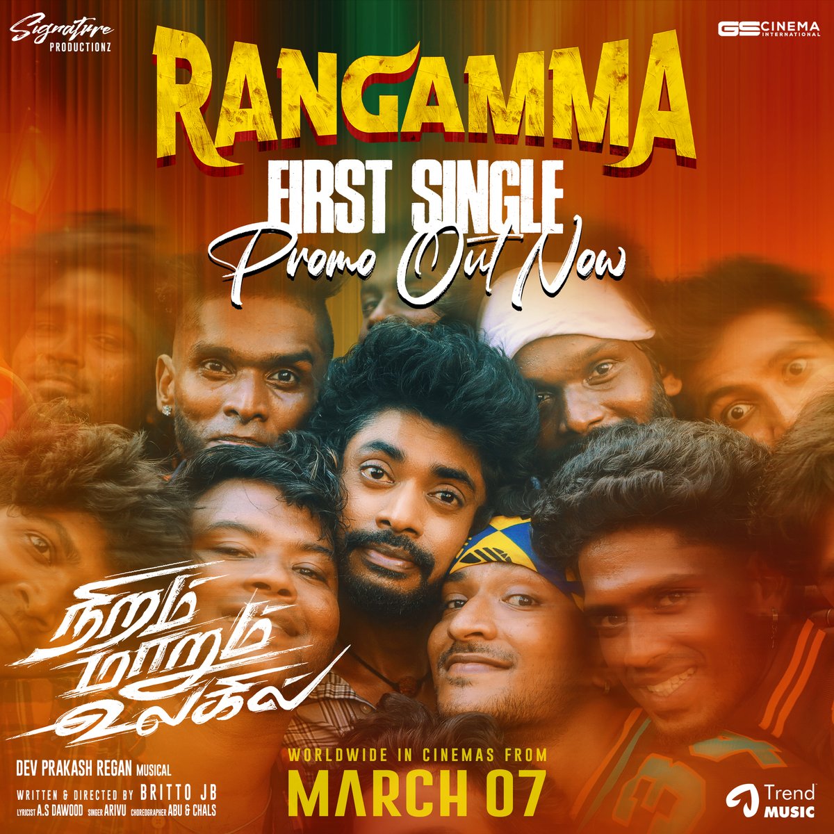 Signature Productionz (@signaturepro01) on Twitter photo The perfect blend of love and rhythm 💖 Get ready to vibe
The First Single from #NiramMarumUlagil 💞 #Rangamma Promo Out Now!
Watch Now: youtube.com/watch?v=CyKXZW…
Starring 📷 <a href="/offBharathiraja/">Bharathiraja</a> <a href="/natty_nataraj/">N.Nataraja Subramani</a> <a href="/rio_raj/">Rio raj</a> <a href="/iamSandy_Off/">SANDY</a>
Directed by <a href="/brittoguru/">Britto JB</a>
Music by <a href="/DevPrakash2816/">Dev Prakash</a> The perfect blend of love and rhythm 💖 Get ready to vibe
The First Single from #NiramMarumUlagil 💞 #Rangamma Promo Out Now!
Watch Now: youtube.com/watch?v=CyKXZW…
Starring 📷 <a href="/offBharathiraja/">Bharathiraja</a> <a href="/natty_nataraj/">N.Nataraja Subramani</a> <a href="/rio_raj/">Rio raj</a> <a href="/iamSandy_Off/">SANDY</a>
Directed by <a href="/brittoguru/">Britto JB</a>
Music by <a href="/DevPrakash2816/">Dev Prakash</a>