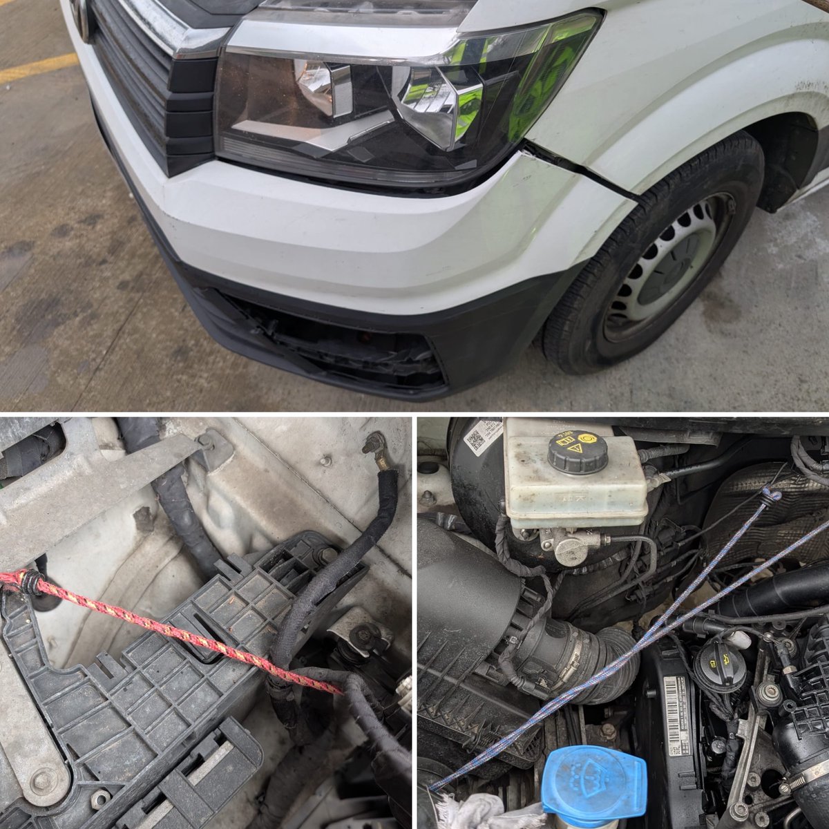 Wilts Specialist Ops (@wiltsspecops) on Twitter photo Careless driving in front of #RPU found the driver of this van (who was on his first day with the company) subject to a vehicle check.
<a href="/DVSAEnforcement/">DVSA Enforcement</a> confirmed 2x tyre defects, leaking fuel tank and bungeeās holding parts of the engine together. Careless driving in front of #RPU found the driver of this van (who was on his first day with the company) subject to a vehicle check.
<a href="/DVSAEnforcement/">DVSA Enforcement</a> confirmed 2x tyre defects, leaking fuel tank and bungeeās holding parts of the engine together.