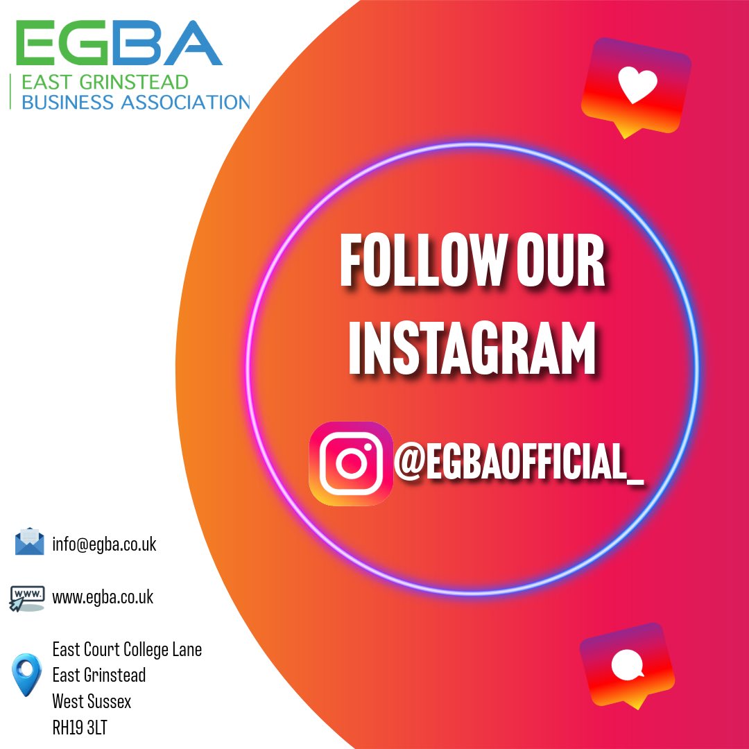 EGBAssociation's tweet photo. Stay updated with the latest news, exclusive content, and behind-the-scenes insights by FOLLOWING US ON INSTAGRAM: @egbaofficial_ Join our growing community today!📲

#EgbaOfficial #FollowUs #Instagram #eastgrinstead #eastgrinsteadtown #eastgrinsteadhighstreet https://t.co/4pc0KciF8E