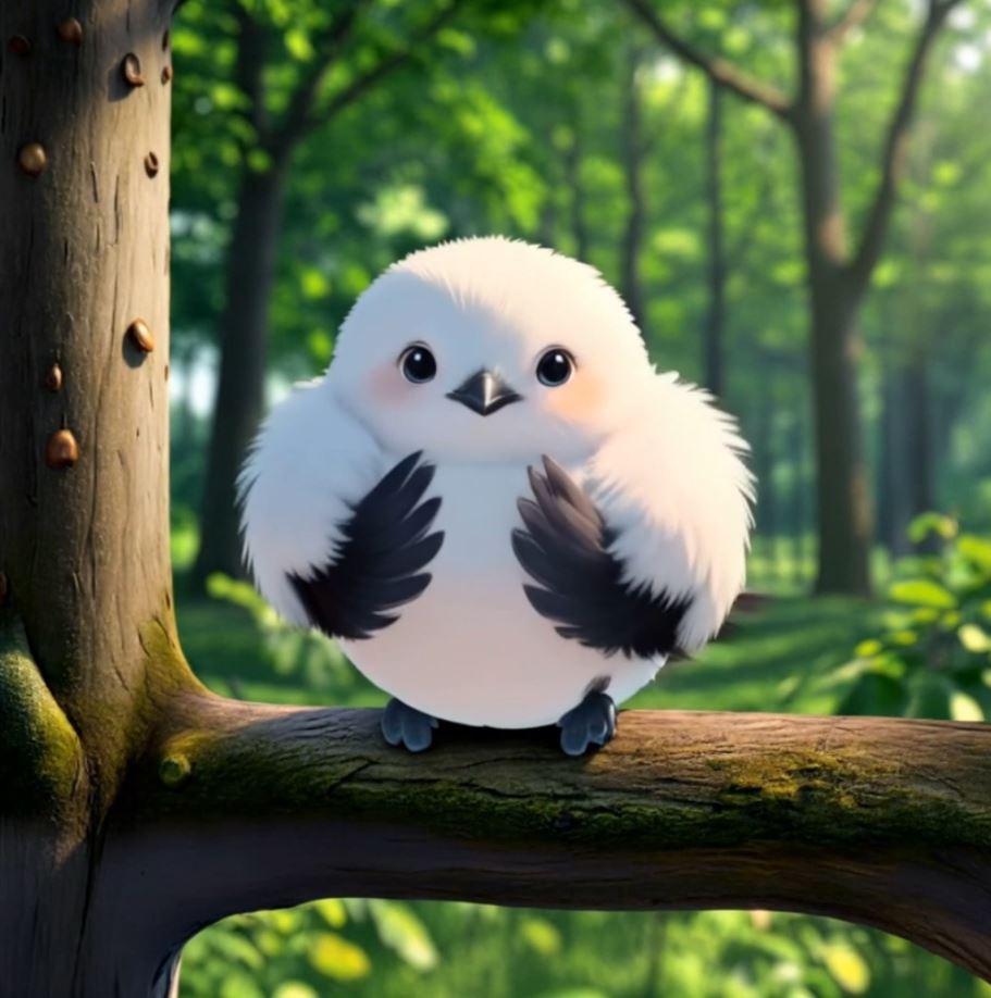 RealShimaEnaga's tweet photo. Chirp Chirp ... rise and squeeze! 🤗 Day starts best with a $Shima Hug - so fluffy, even the moon gets jealous. 🌕 https://t.co/YCJLi1u7fr