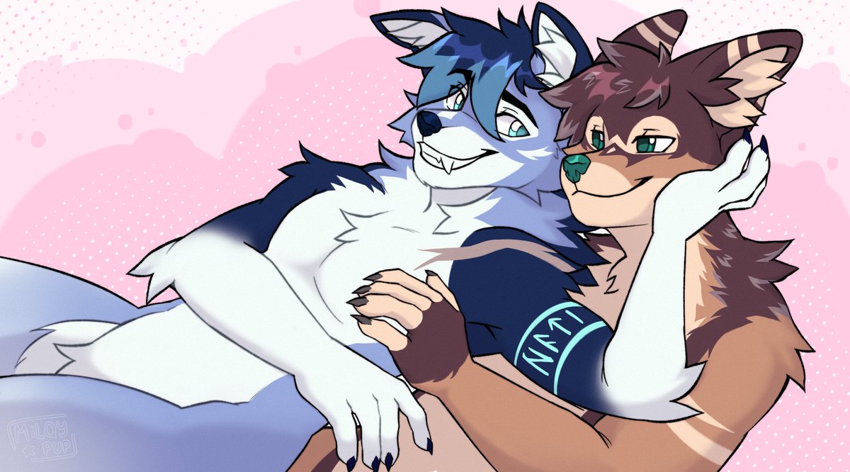 Art with my boyfriend <a href="/LouTheK9/">💚Lou🤎</a> 
by @milqypup