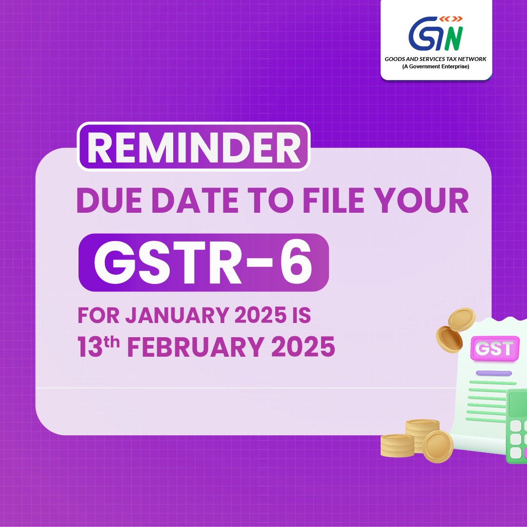 TripuraTaxesExs's tweet image. Gentle Reminder for Taxpayers filing monthly GSTR-6
#GST #GSTReturn