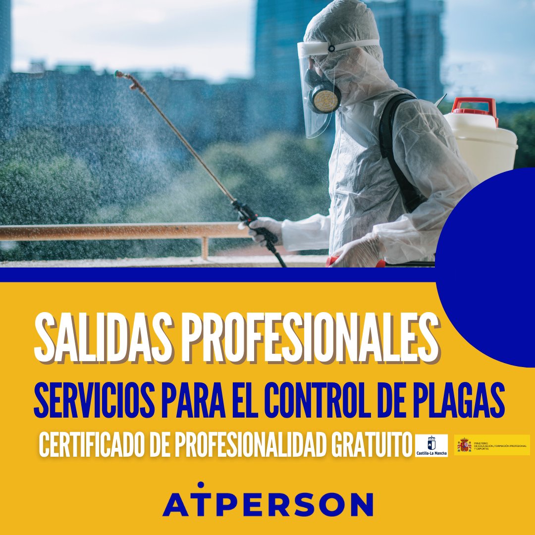 AtpersonForma's tweet photo. ¿Tienes la ESO y estás en desempleo? ¡Esta es tu oportunidad!

𝗖𝗲𝗿𝘁𝗶𝗳𝗶𝗰𝗮𝗱𝗼 𝗱𝗲 𝗣𝗿𝗼𝗳𝗲𝘀𝗶𝗼𝗻𝗮𝗹𝗶𝗱𝗮𝗱 𝗲𝗻 𝗦𝗲𝗿𝘃𝗶𝗰𝗶𝗼𝘀 𝗽𝗮𝗿𝗮 𝗲𝗹 𝗖𝗼𝗻𝘁𝗿𝗼𝗹 𝗱𝗲 𝗣𝗹𝗮𝗴𝗮𝘀, podrás acceder a un sector con alta demanda y estabilidad laboral.

📞 608 288 743 https://t.co/V6Dz8Sytx7