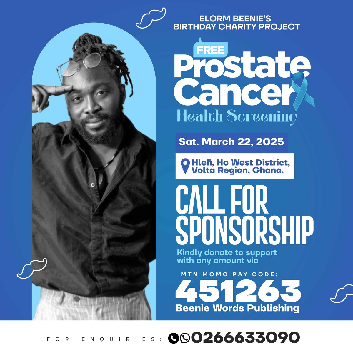 Fam kindly help me thank @EpixodeMusic, @OmoMarani, Some Goodwill Colleagues &amp; Acquaintances for donating to fund my Birthday Charity Project (FREE #ProstateCancer Health Screening). Still need more donations to support My Medical Team. #ProstateCancerAwareness #MenEmpowerment 👳🏾‍♂️
