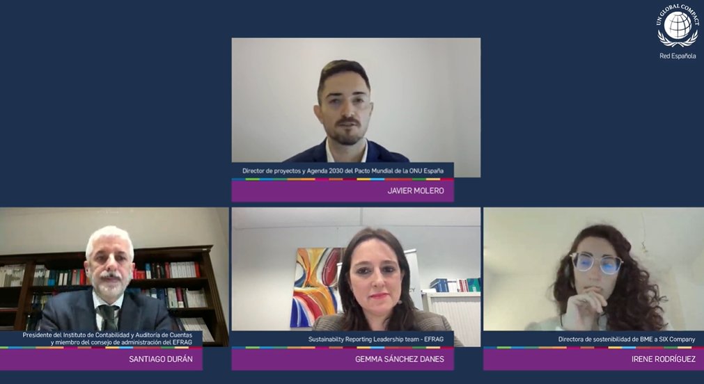 PactoMundial's tweet photo. 💬Arranca el debate sobre el futuro del #reporting y los próximos pasos para las empresas, moderado por nuestro director de proyectos
@javiermoleroseg
👥 Nos acompañan:
✅Santiago Durán, presidente del #ICAC y miembro del consejo de administración del #EFRAG
✅Irene Rodríguez, directora de sostenibilidad de @BolsaBME
✅Gemma Sánchez Danés, Sustainability Reporting Leadership Team #EFRAG
🌱#AvanzandoEnSostenibilidad