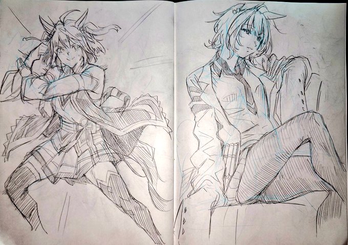 アナログ落書き楽し〜!
お題ありがとうございました🙏☺️ 