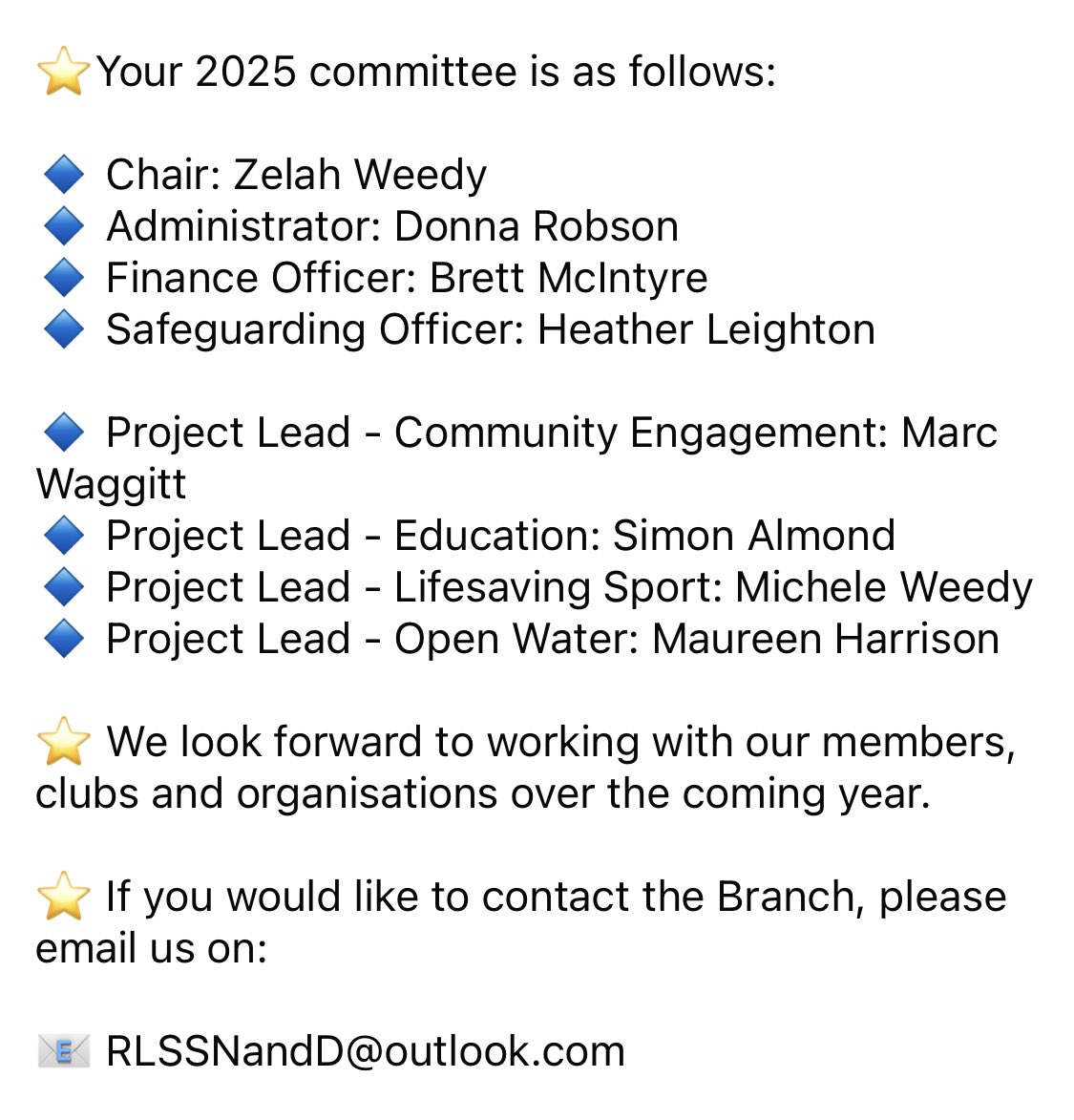 Thank you to everyone who attended our AGM on Monday night. We look forward to working with our clubs, organisations and members throughout the coming year! 

<a href="/RLSSUK/">Royal Life Saving Society UK - RLSS UK</a>
<a href="/BLSClifeguards/">Blyth Lifeguards</a> 
<a href="/NSVL_1998/">NSVL - Surf Life Saving: Tynemouth</a> 
<a href="/TynemouthVLB/">Tynemouth VLB</a> 
<a href="/ssvlg1961/">SSVLG</a> 

#Lifeguarding #Lifesaving #EnjoyWaterSafely