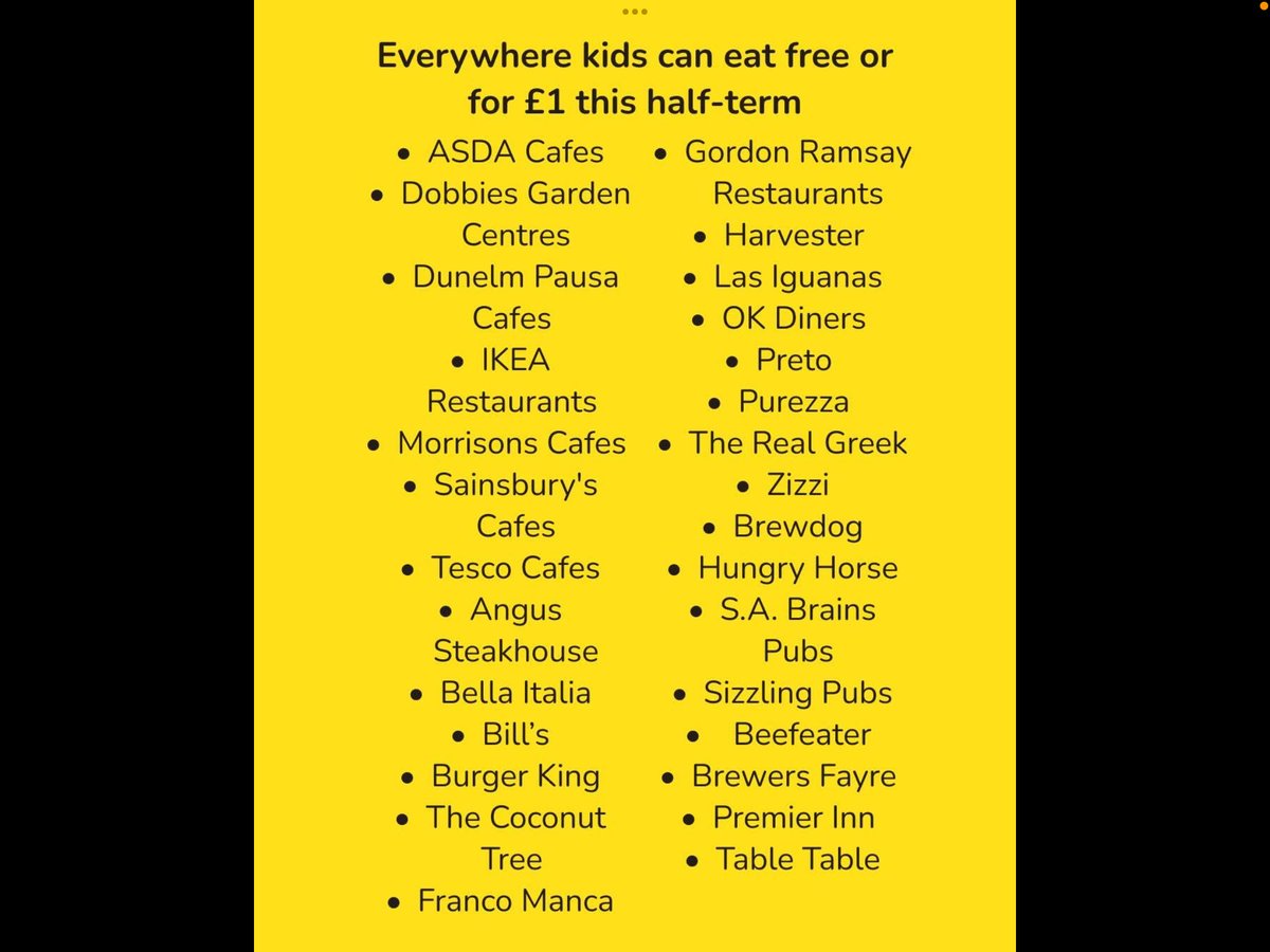 Trafford School Nurses (@traffschnurses) on Twitter photo If you are out and about this half term look at all the places where kids can eat for free or £1 🥣<a href="/TraffordLCO/">Trafford Local Care Organisation</a> <a href="/mcrlco/">Manchester Local Care Organisation</a> <a href="/CCHSmcrtrafford/">Children's Community Health Services</a> <a href="/SAPHNAteam/">SAPHNA</a> If you are out and about this half term look at all the places where kids can eat for free or £1 🥣<a href="/TraffordLCO/">Trafford Local Care Organisation</a> <a href="/mcrlco/">Manchester Local Care Organisation</a> <a href="/CCHSmcrtrafford/">Children's Community Health Services</a> <a href="/SAPHNAteam/">SAPHNA</a>