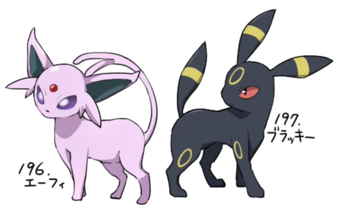 エーフィ、ブラッキーを描きました
かっこよくてかわいい! 