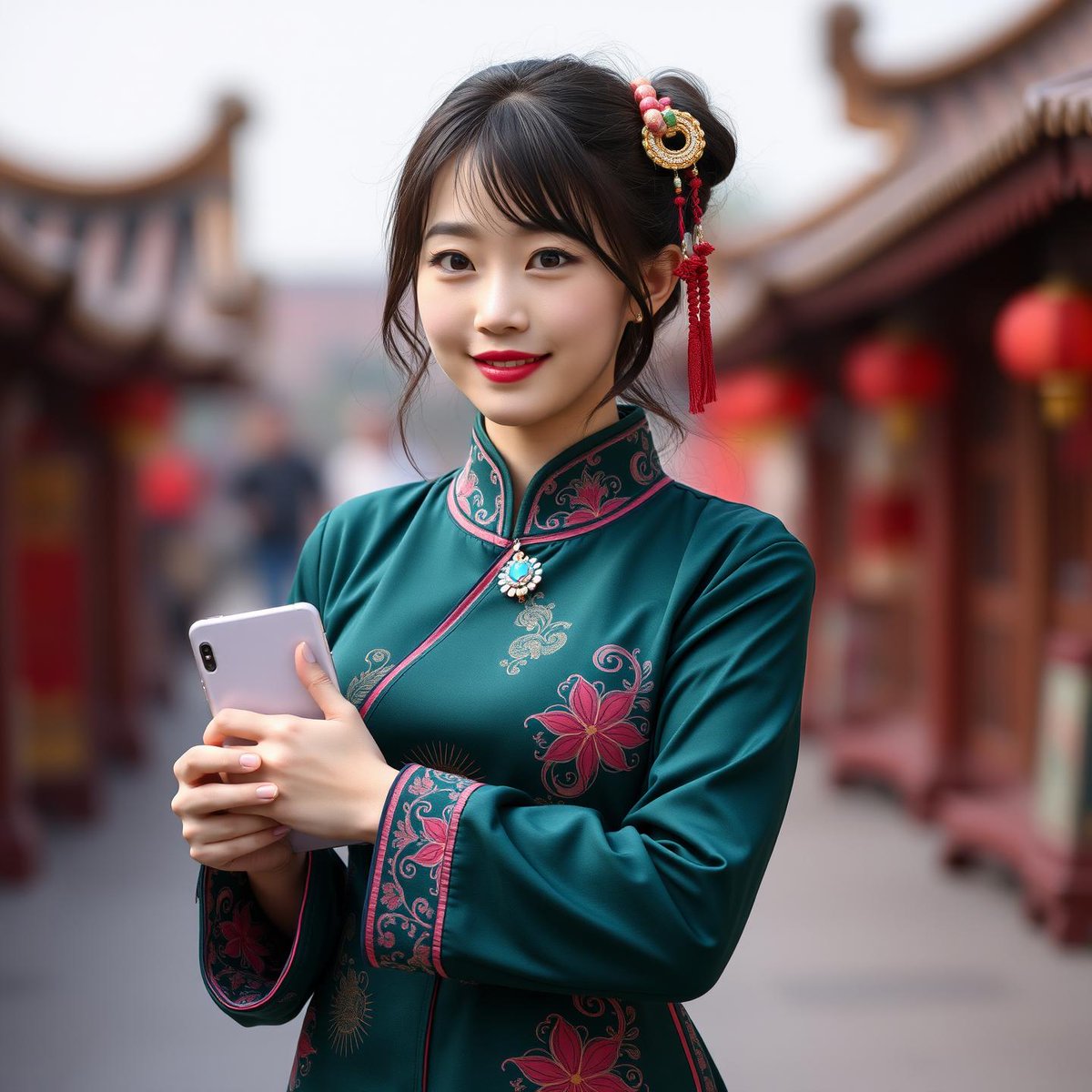 Katie1756313's tweet image. &quot;Step into tradition with a modern twist! 🌸✨ #CulturalFashion #TraditionMeetsTech&quot;