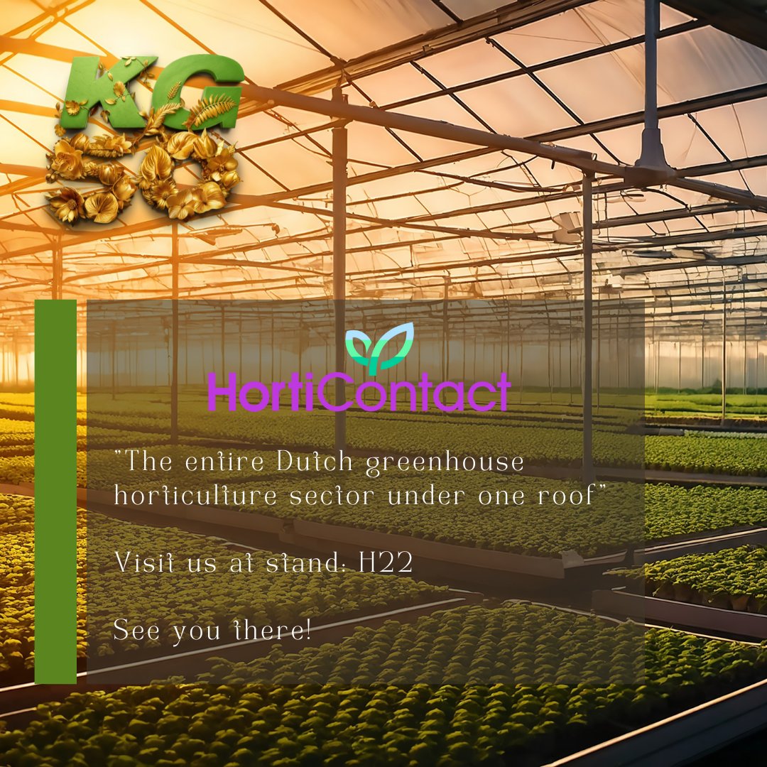 🍀 𝐊𝐆 𝐚𝐭 𝐇𝐨𝐫𝐭𝐢𝐂𝐨𝐧𝐭𝐚𝐜𝐭 𝟐𝟎𝟐𝟓 🍀
Join us at stand H22 from February 18 to 20 to explore our wide range of products and services at HortiContact 2025, where the entire Dutch greenhouse horticulture sector comes together
We look forward to seeing you there! 🌱🍀