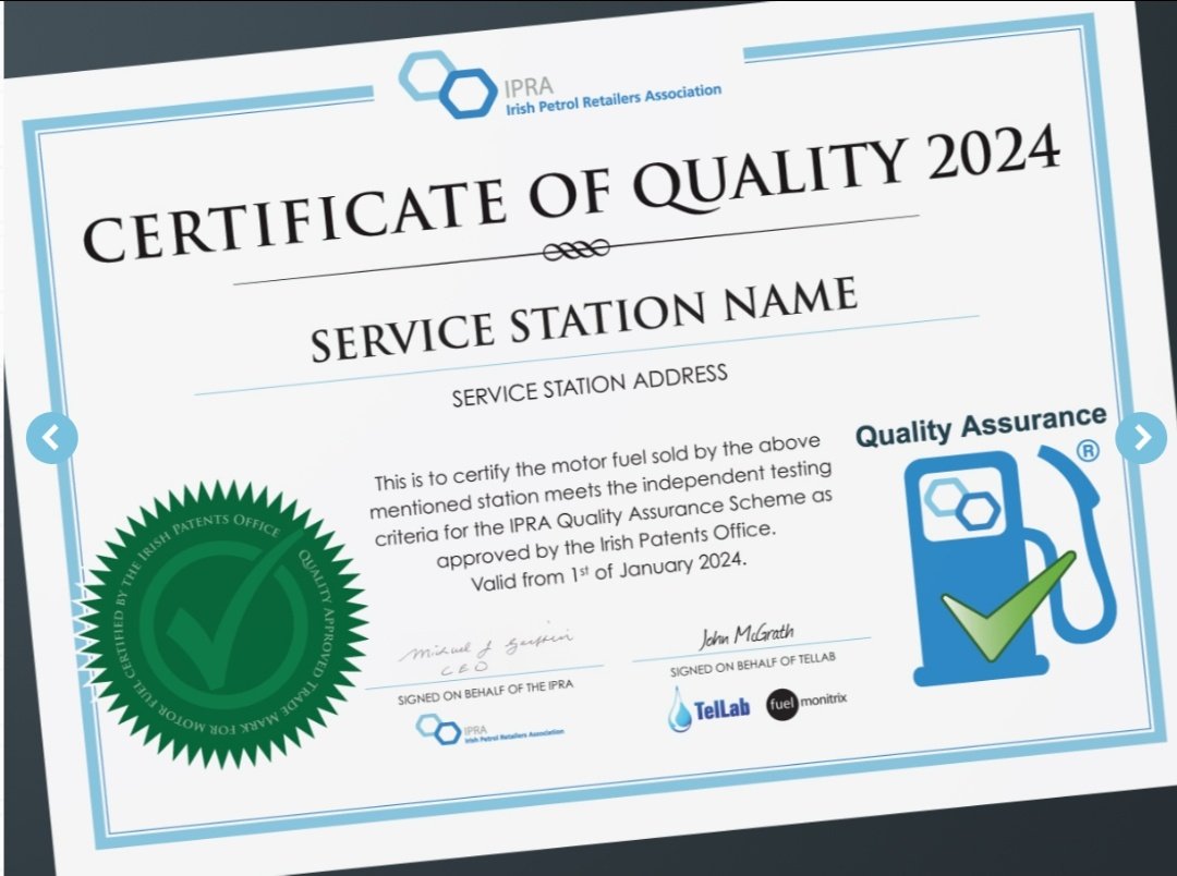 who wouldn't want their fuel quality assured by the only independent petrol and diesel (as certified by the Irish Patent Office) random testing scheme in the country? #joinnow ipra.ie/forecourt-reta… #proveyourfuel #checkpumpsforQAlogo