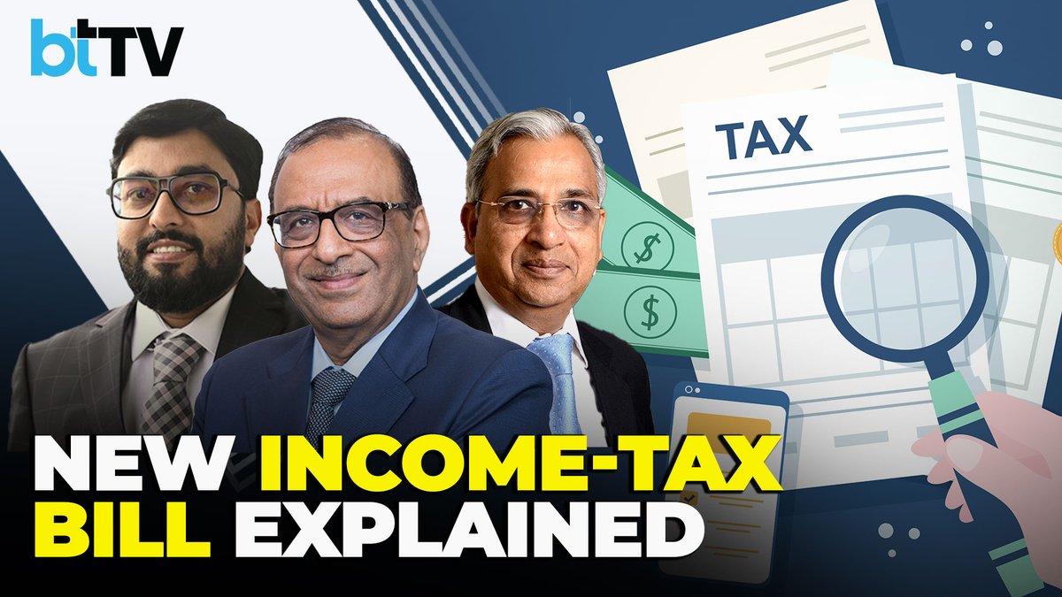 Business Today (@business_today) on Twitter photo All You Need To Know About The New Income-Tax Bill: Big Changes, New Vs Old Regime And Penalties
Watch LIVE: youtube.com/live/31s09-Rpc… | #BusinessToday #IncomeTaxBill2025 #TaxReform #IndiaTaxLaws #NewTaxRegime
<a href="/szarabi/">Siddharth Zarabi</a> | <a href="/DhruvaAdvisors/">Dhruva Advisors LLP</a> | <a href="/NangiaAndersen/">Nangia Andersen India Pvt. Ltd.</a> | <a href="/vedjainca/">Ved Jain</a> All You Need To Know About The New Income-Tax Bill: Big Changes, New Vs Old Regime And Penalties
Watch LIVE: youtube.com/live/31s09-Rpc… | #BusinessToday #IncomeTaxBill2025 #TaxReform #IndiaTaxLaws #NewTaxRegime
<a href="/szarabi/">Siddharth Zarabi</a> | <a href="/DhruvaAdvisors/">Dhruva Advisors LLP</a> | <a href="/NangiaAndersen/">Nangia Andersen India Pvt. Ltd.</a> | <a href="/vedjainca/">Ved Jain</a>