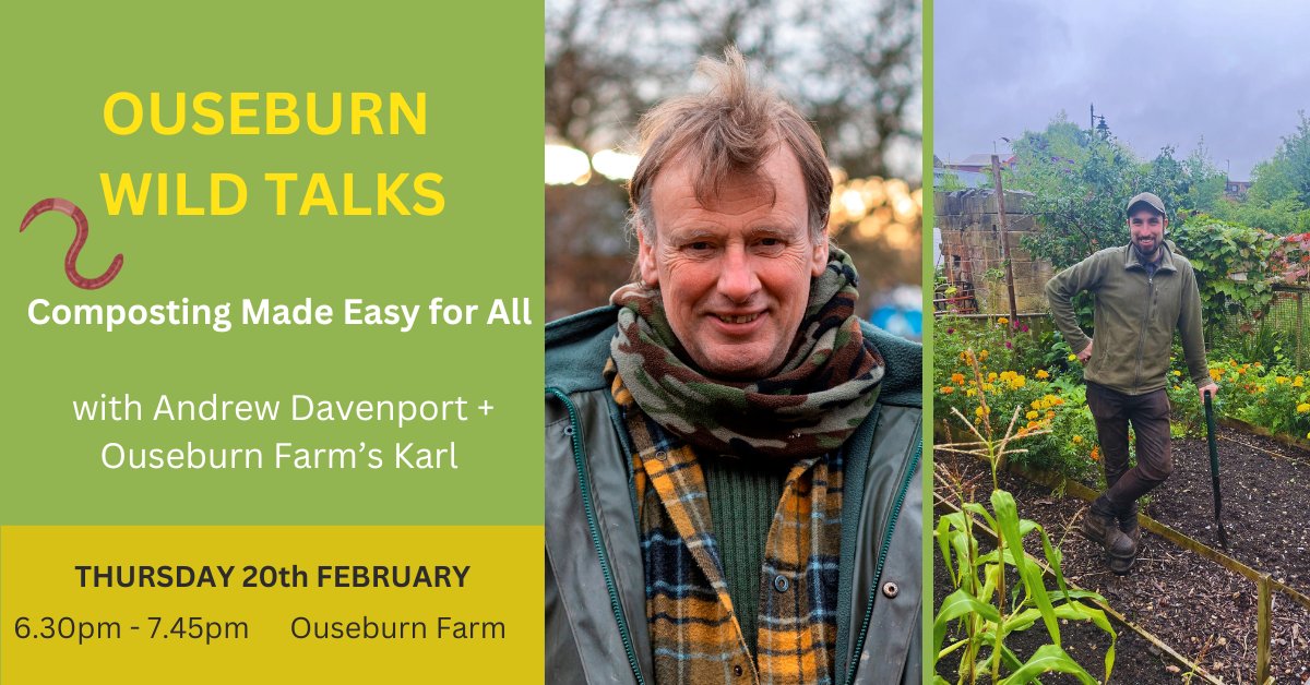 Thurs 20 Feb, we’re welcoming composting specialist Andrew Davenport for an inspirational insight into good composting, ⁠He'll joined by our very own gardener Karl, who will share how and what the Farm are composting. Free, book via @WildIntrigue⁠