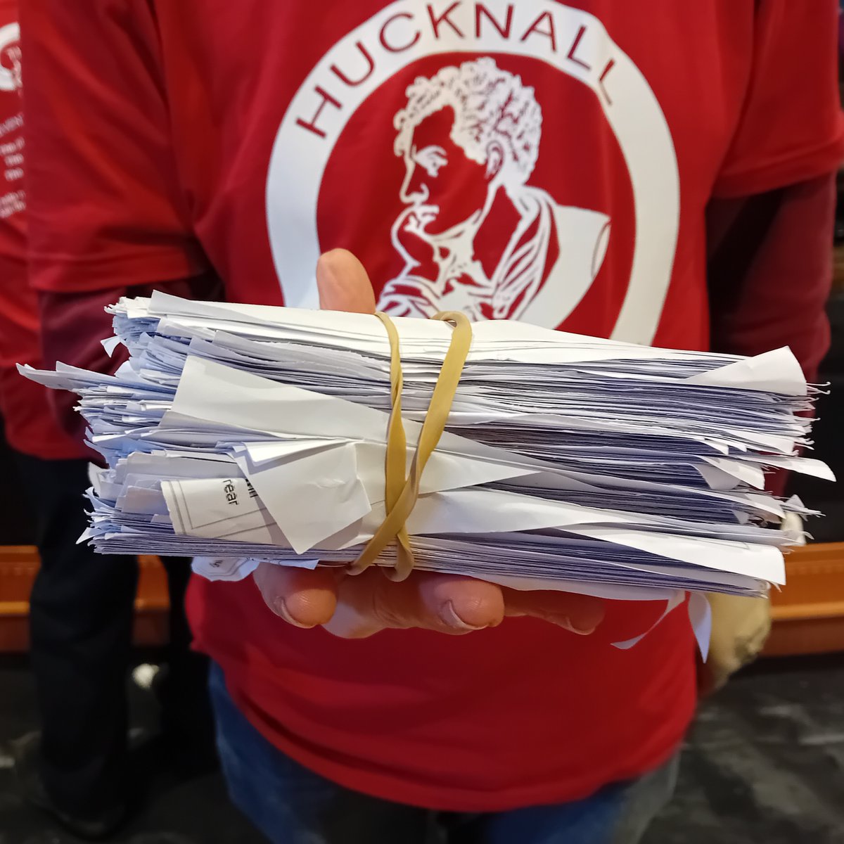 Reminder: voting for the "2025 Spyke Golding Challenge Shield" for best new #beer from a Nottinghamshire Brewer starts opening time Thurs 13th Feb. 
Voting is open Thurs &amp; Fri, with the winner announced on Saturday. 
Pictured: one day's worth of voting slips from 2024 #HBF25 🍻😊