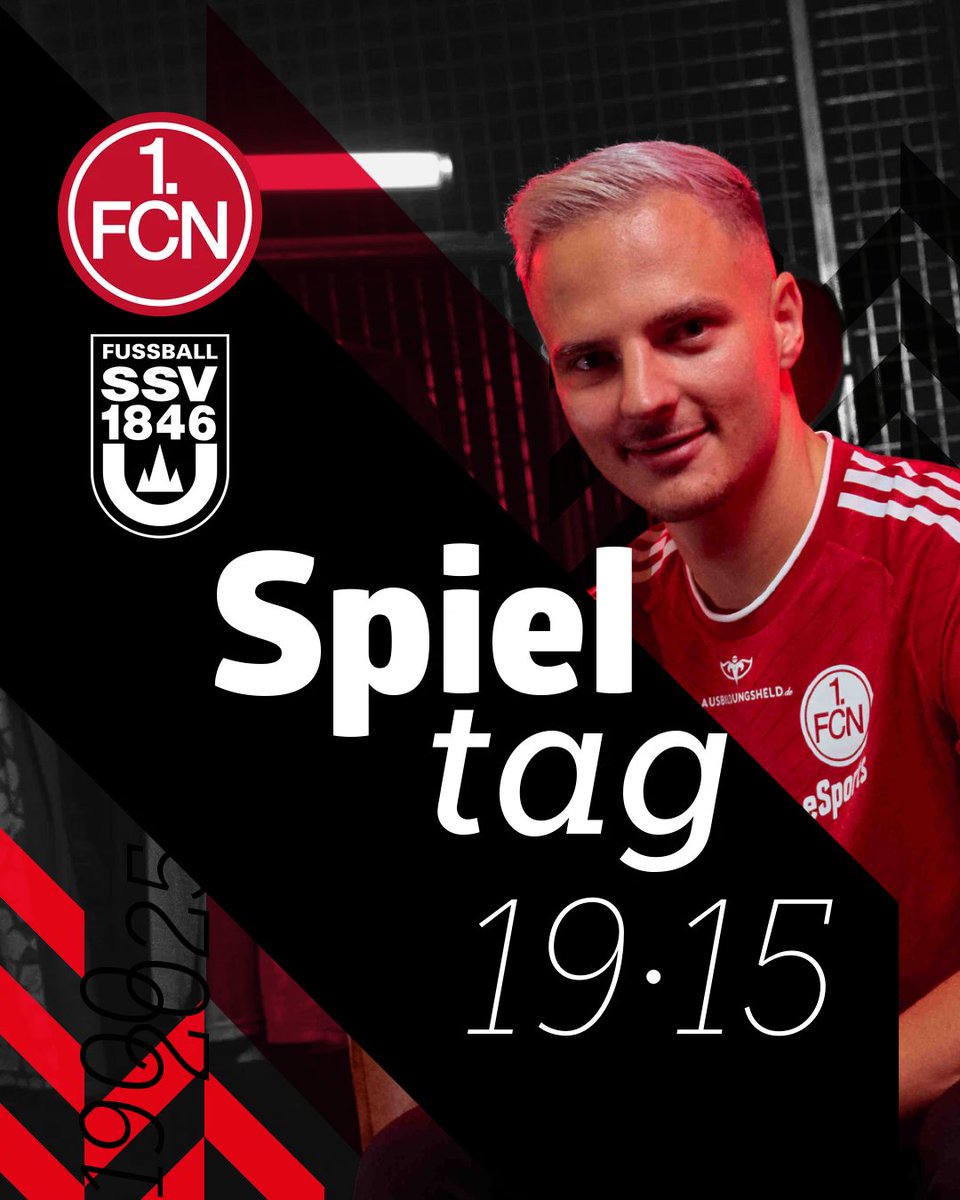 MAAAAAAAATCHDAY!🤙

Zwei Siege in Serie - wir wollen mehr!👊

🆚 SSV Ulm
⏰ 19:15 Uhr
📺 twitch.tv/fcn_esports
🎙️ <a href="/BadeschlappenLP/">Lukas</a> 

#fcn | #fcnesports