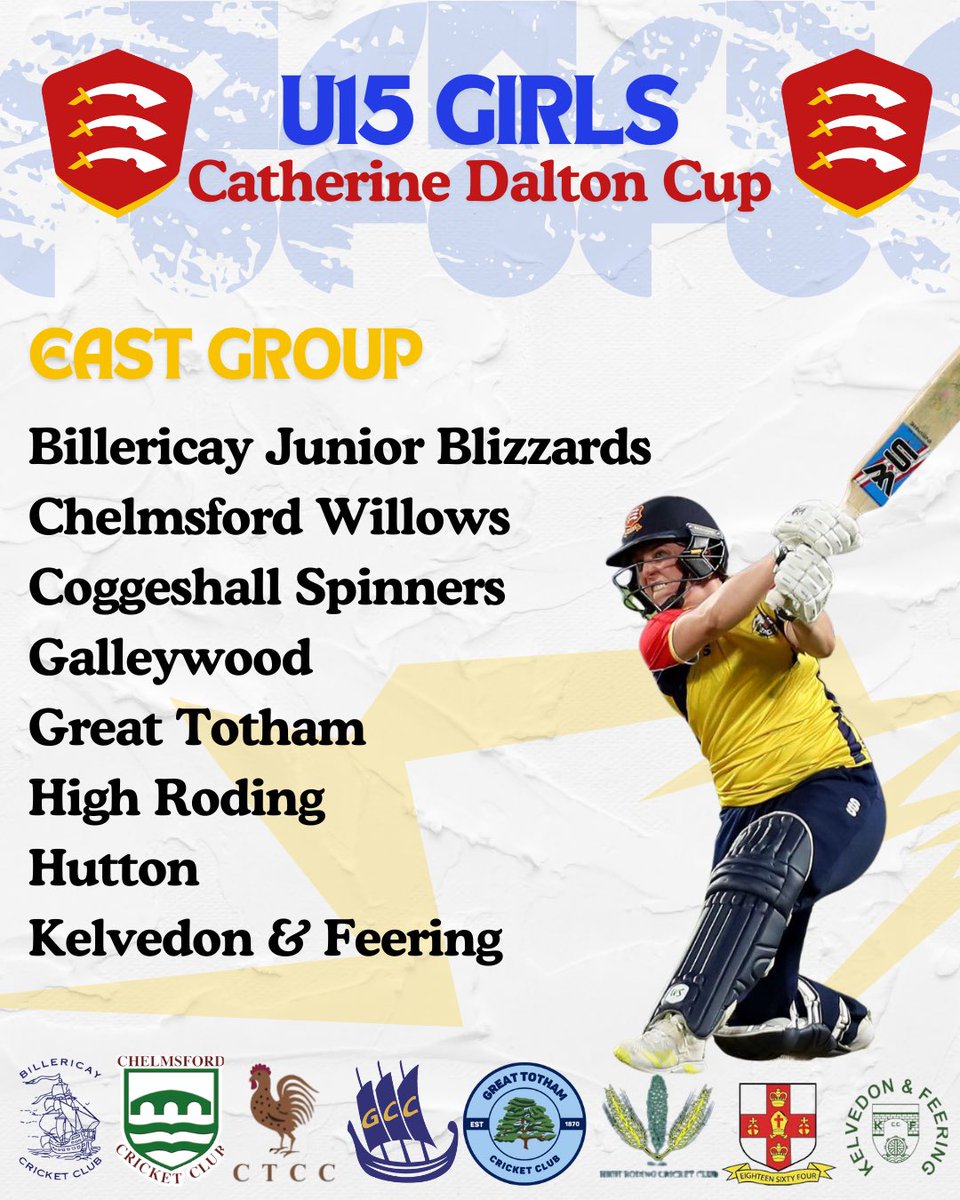 🏏 𝗖𝗮𝘁𝗵𝗲𝗿𝗶𝗻𝗲 𝗗𝗮𝗹𝘁𝗼𝗻 𝗖𝘂𝗽

Welcome to 🆕 teams <a href="/galleywood_cc/">Galleywood CC</a> <a href="/GTCCupdates/">Great Totham CC</a> <a href="/HACCCricket/">Hornchurch Athletic Cricket Club</a> 

🦅#FlyLikeAnEagle