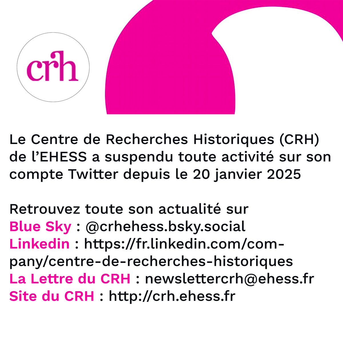 CRH - Centre de Recherches Historiques (@crh_ehess) on Twitter photo  CRH - Centre de Recherches Historiques (@crh_ehess) on Twitter photo