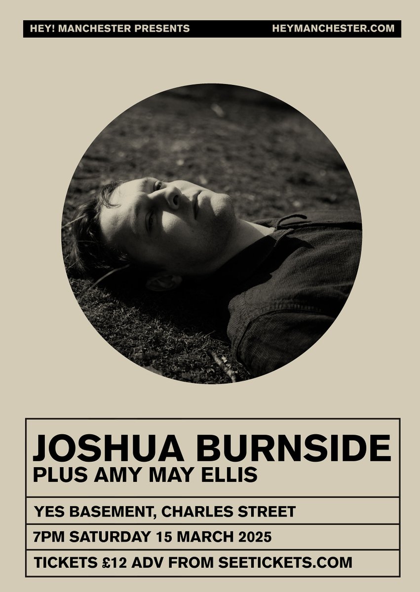 Hey! Manchester (@heymanchester) on Twitter photo CONFIRMED: <a href="/amymayellisAME/">AMY MAY ELLIS</a> (<a href="/LostMap/">L⎈ST MAP</a>) will join <a href="/JoshuaBurnside/">Joshua Burnside</a> in <a href="/yes_mcr/">YES</a> Basement on Sat 15 Mar! Read more, listen and book now (just one ticket left): heymanchester.com/joshua-burnsid… CONFIRMED: <a href="/amymayellisAME/">AMY MAY ELLIS</a> (<a href="/LostMap/">L⎈ST MAP</a>) will join <a href="/JoshuaBurnside/">Joshua Burnside</a> in <a href="/yes_mcr/">YES</a> Basement on Sat 15 Mar! Read more, listen and book now (just one ticket left): heymanchester.com/joshua-burnsid…