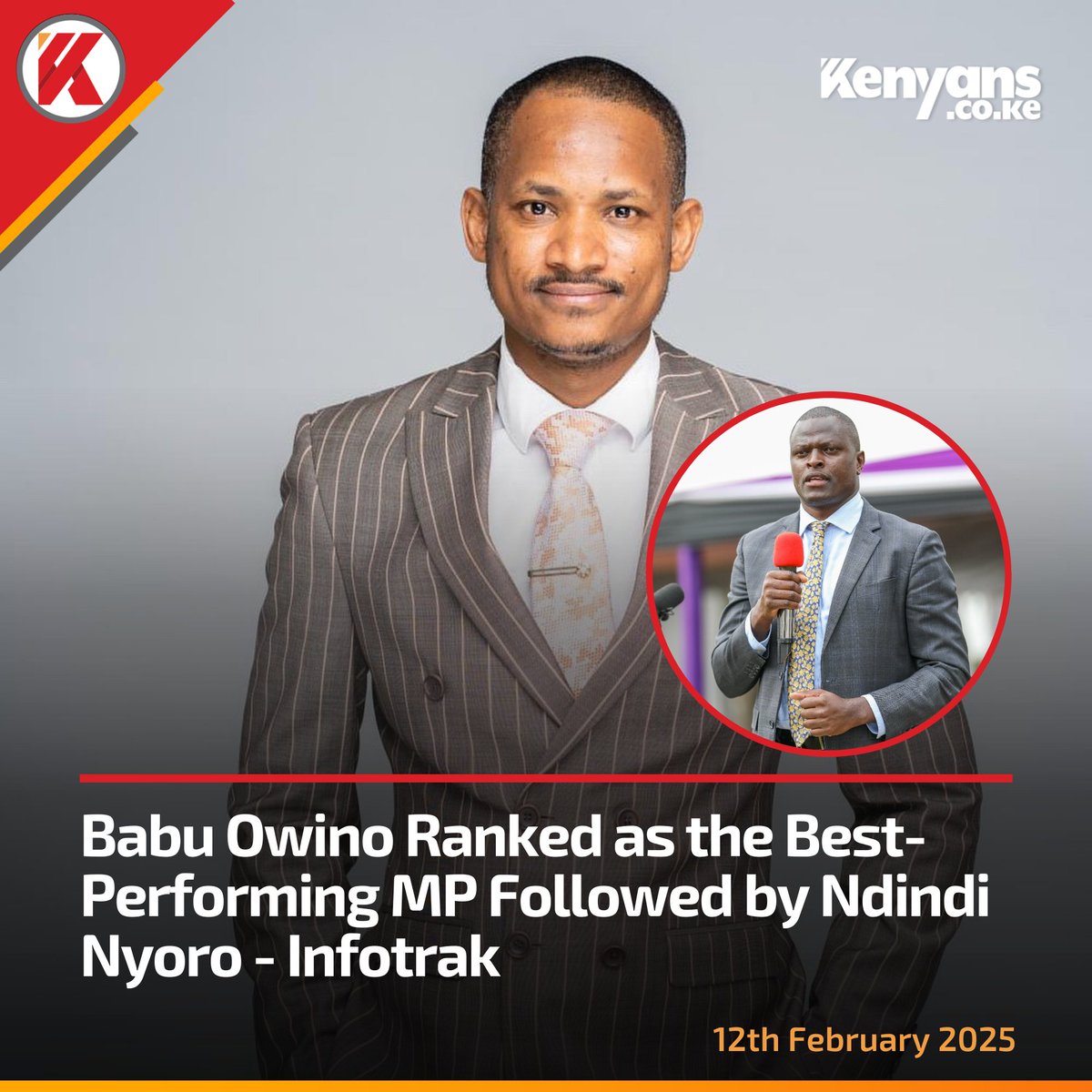 Babu Owino ranked as the best-performing MP followed by Ndindi Nyoro - Infotrak