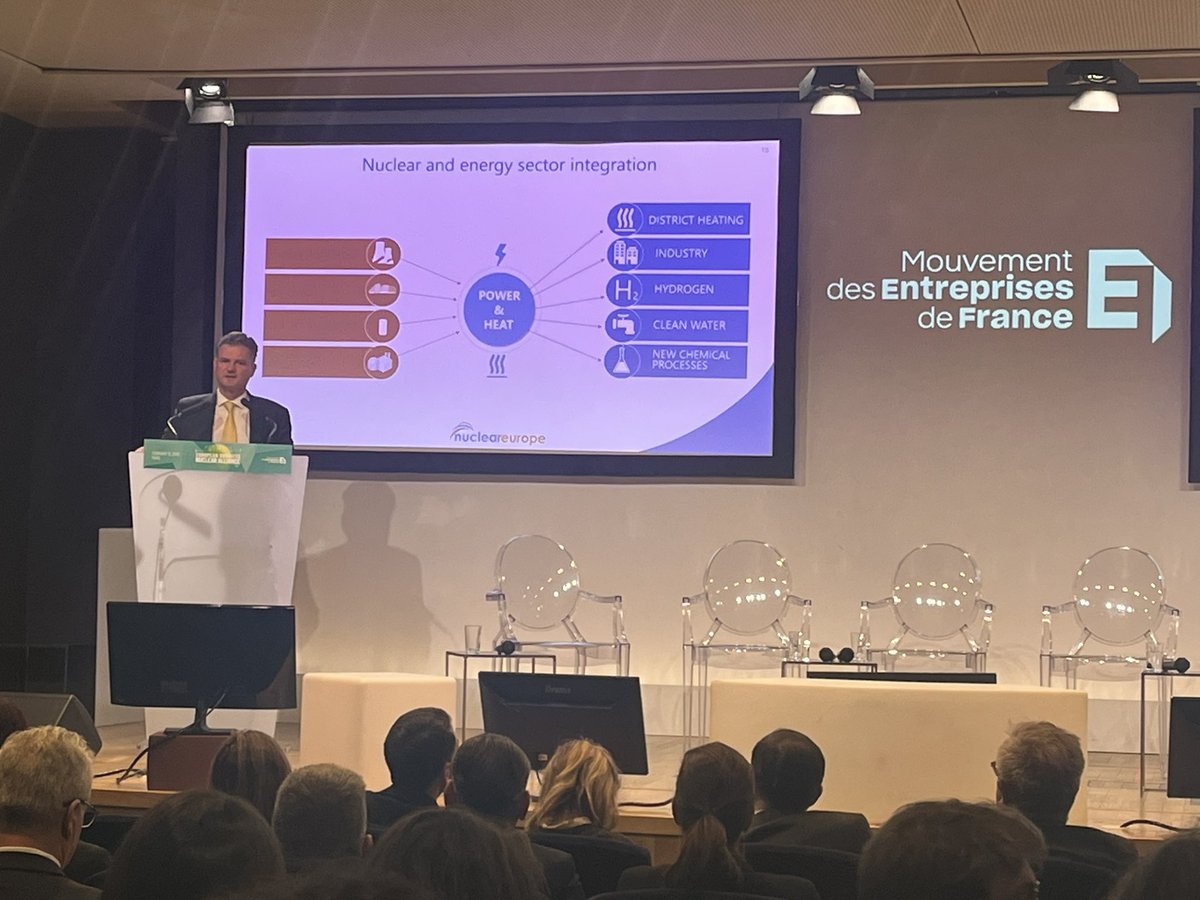Jean-Baptiste Baroni - Medef (@jb_baroni) on Twitter photo Un scénario central de 150 GW en 🇪🇺 Un potentiel important sur la chaleur bas carbone. Des investissements clé des #GAFAM 🇺🇸 sur énergie et #datacenters Une alliance des États, des plans nationaux qui évoluent #NECP Des enjeux économiques majeurs !
<a href="/YDesbazeille/">Yves Desbazeille</a> <a href="/Nucleareurope/">nucleareurope</a> Un scénario central de 150 GW en 🇪🇺 Un potentiel important sur la chaleur bas carbone. Des investissements clé des #GAFAM 🇺🇸 sur énergie et #datacenters Une alliance des États, des plans nationaux qui évoluent #NECP Des enjeux économiques majeurs !
<a href="/YDesbazeille/">Yves Desbazeille</a> <a href="/Nucleareurope/">nucleareurope</a>