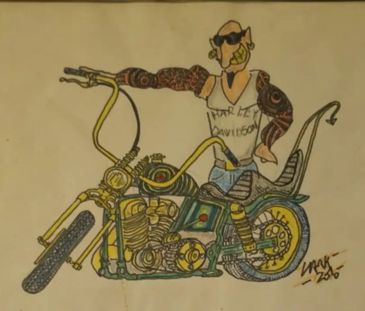 Clark tegnede denne tegning i årene inden han forsvandt. Læs sidste afsnit af historien om Clark her: ekstrabladet.dk/krimi/mysterie…