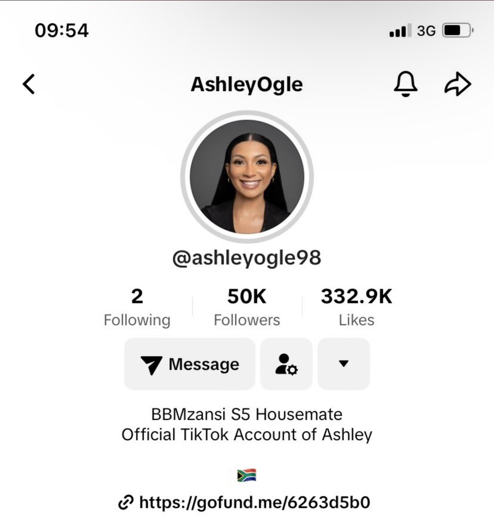 Ashley has clocked 50k followers on TikTok . Please do well to follow my girl there too😭🙏🏾🥺❤️❤️

GOFUNDME FOR ASHLEY
WORK WITH ASHLEY OGLE
#Ashleyogle 
 #BBMzansi