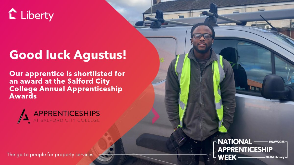 Liberty (@go_to_liberty) on Twitter photo Huge congratulations to plumbing apprentice Augustus who has been nominated for an award at <a href="/SCC_Apprentices/">Apprenticeships at Salford City College</a>' annual awards ceremony.
Best of luck for tomorrow evening. 🤞
#NAW2025 #Apprentice Huge congratulations to plumbing apprentice Augustus who has been nominated for an award at <a href="/SCC_Apprentices/">Apprenticeships at Salford City College</a>' annual awards ceremony.
Best of luck for tomorrow evening. 🤞
#NAW2025 #Apprentice