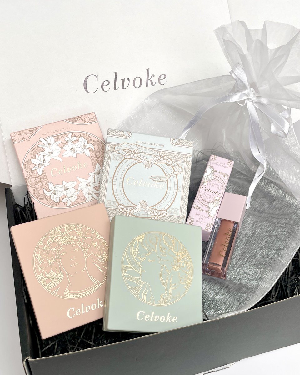 sassy_0001's tweet image. セルヴォークのMUCHAコラボかわいい🥹✨
ミュシャの絵画がデザインされたパッケージで気分あがる..！くすみニュアンスのアイパレ EX15がとても美発色なので、指塗りでもきれいにグラデをつくれて良い感じ。
#PR #Celvoke