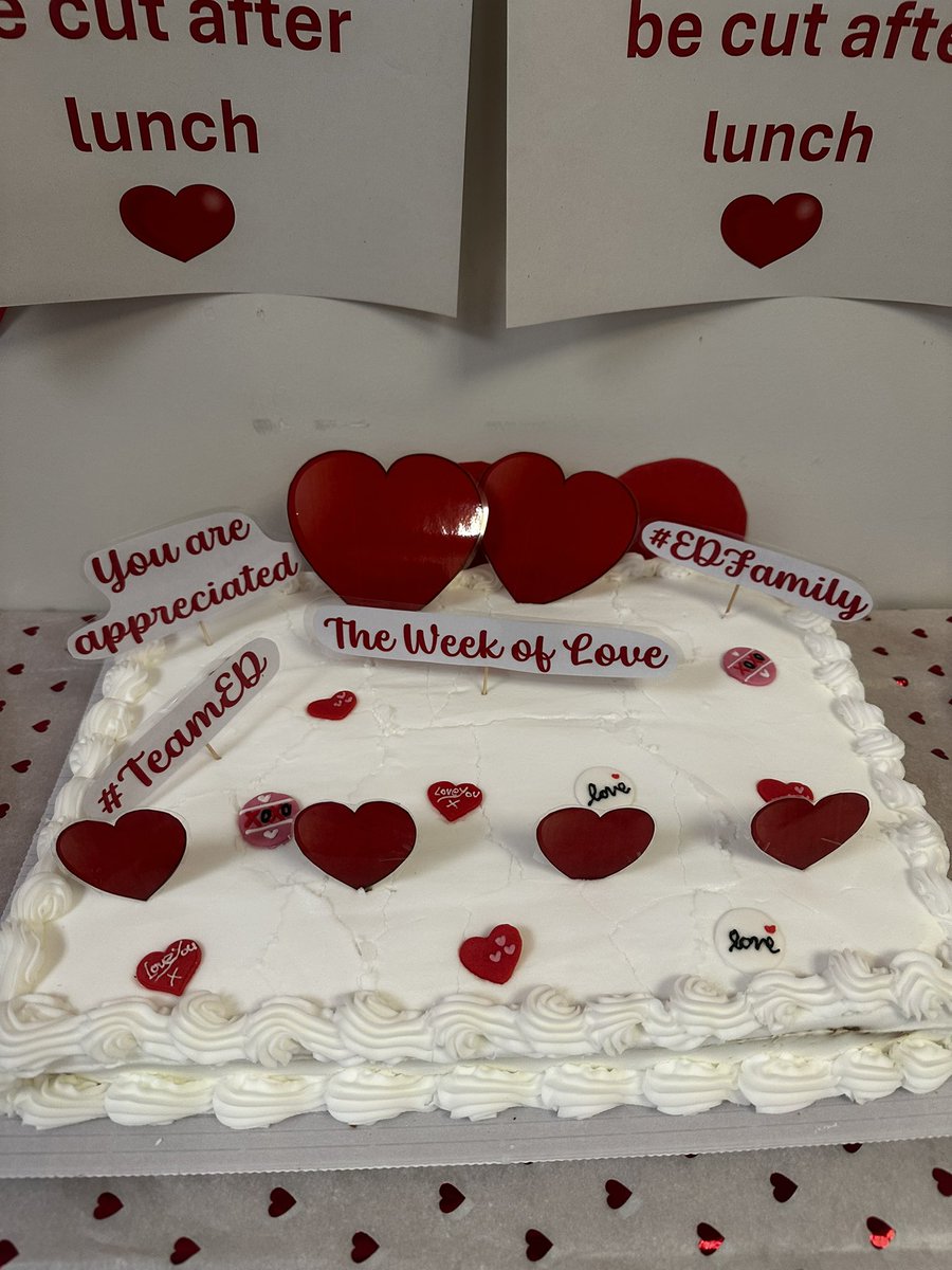 The morning table is set, full of treats and surprises have a look at our amazing week of love cake.  🍰 #TeamED #EDFamily