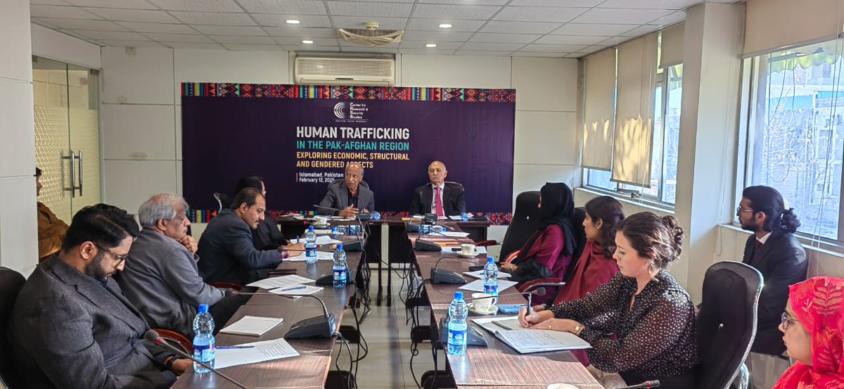 The Center for Research and Security Studies (@crsspak) on Twitter photo The <a href="/CRSSpak/">The Center for Research and Security Studies</a> is hosting a roundtable on "Human Trafficking in #PakAfghan Region: Exploring Economic, Structural & #Gendered Aspects" <a href="/UNAMAnews/">UNAMA News</a>
<a href="/UNDP_Pakistan/">UNDP Pakistan</a> <a href="/FCDOGovUK/">Foreign, Commonwealth & Development Office</a>
<a href="/ImtiazGul60/">Imtiaz Gul</a> <a href="/Mushahid/">Mushahid Hussain Sayed</a> The <a href="/CRSSpak/">The Center for Research and Security Studies</a> is hosting a roundtable on "Human Trafficking in #PakAfghan Region: Exploring Economic, Structural & #Gendered Aspects" <a href="/UNAMAnews/">UNAMA News</a>
<a href="/UNDP_Pakistan/">UNDP Pakistan</a> <a href="/FCDOGovUK/">Foreign, Commonwealth & Development Office</a>
<a href="/ImtiazGul60/">Imtiaz Gul</a> <a href="/Mushahid/">Mushahid Hussain Sayed</a>