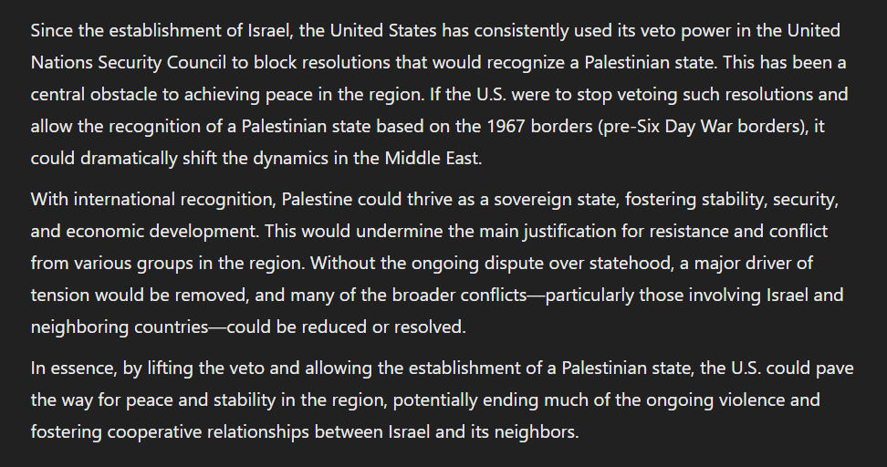 mahsmali's tweet photo. @nielsbrinch @mishtal One veto, killing so many............. &amp; destroy Middle east and Muslim Nations :
Since the establishment of Israel, the @UnitedStates has consistently used its veto power in the United Nations Security Council to block resolutions that would recognize a Palestinian state. https://t.co/HPLlwEdm9v