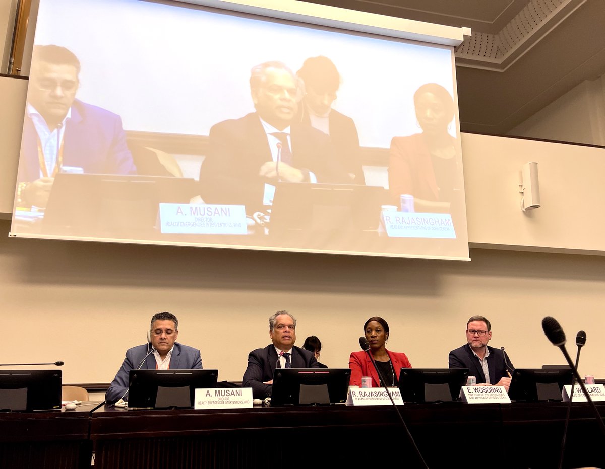 Ramesh Rajasingham (@rajasingham_un) on Twitter photo Nigeria, DRC, and OPT face severe crises requiring strong responses. I was joined by <a href="/EdemWosornu/">Edem Wosornu</a> (OCHA), <a href="/altaf_musani/">Altaf Musani</a> (WHO), and Jeremy Wellard (ICVA) to address current humanitarian challenges. Thanks to all Member States and partners for your continued engagement and efforts! Nigeria, DRC, and OPT face severe crises requiring strong responses. I was joined by <a href="/EdemWosornu/">Edem Wosornu</a> (OCHA), <a href="/altaf_musani/">Altaf Musani</a> (WHO), and Jeremy Wellard (ICVA) to address current humanitarian challenges. Thanks to all Member States and partners for your continued engagement and efforts!