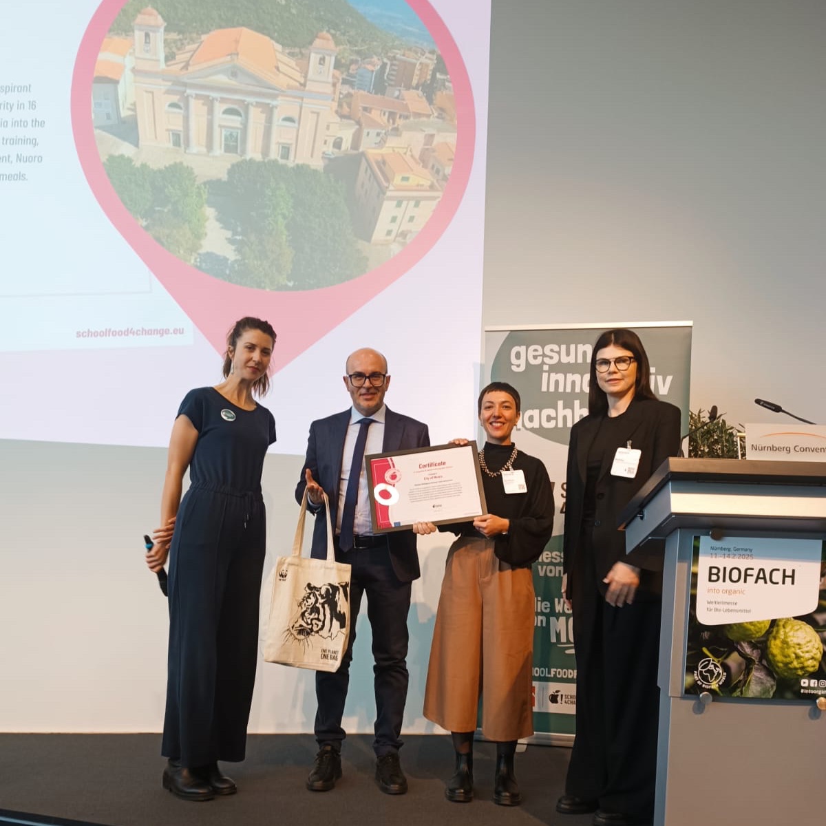 IFOAM Organics Europe (@organicseurope) on Twitter photo <a href="/bioland_de/">Bioland</a> <a href="/nuernberg_de/">Stadt Nürnberg</a> <a href="/SchoolMeals_/">School Meals Coalition</a> <a href="/IntSchoolMeals/">International School Meals Day</a> <a href="/buy_betterfood/">Buy Better Food</a> <a href="/Ruralization_EU/">Ruralization_H2020</a> <a href="/FoodPolicyMi/">Food Policy Milano</a> <a href="/mufpp/">Milan Urban Food Policy Pact</a> <a href="/COACH_EUProject/">COACH_EUProject</a> <a href="/EPHA_EU/">The European Public Health Alliance (EPHA)</a> <a href="/WHO/">World Health Organization (WHO)</a> <a href="/EU_FPC/">EU Food Policy Coalition</a> <a href="/EU_Commission/">European Commission</a> <a href="/WHO_Europe/">WHO/Europe</a> <a href="/FoodSystems/">UN Food Systems Coordination Hub</a> <a href="/SlowFoodHQ/">Slow Food</a> <a href="/EUFIC/">European Food Information Council (EUFIC)</a> <a href="/EUAgri/">EU Agriculture🌱</a> <a href="/sfmtweet/">School Food Matters</a> <a href="/SchoolLunch/">SchoolLunch</a> <a href="/SciFoodHealth/">EU Food Health</a> <a href="/EU_EESC/">European Economic and Social Committee</a> <a href="/Food4Education/">Food4Education</a> <a href="/ZeroW_EU/">ZeroW_EU</a> <a href="/sisters_eu/">SISTERS</a> <a href="/FAO/">Food and Agriculture Organization</a> <a href="/ruaf/">RUAF</a> <a href="/Fusilli_project/">Fusilli_project</a> <a href="/EATforum/">EAT</a> <a href="/WFP/">World Food Programme</a> <a href="/WFP_Europe/">WFP Europe</a> <a href="/ICLEI_Europe/">ICLEI Europe</a> <a href="/SF4C_Project/">SchoolFood4Change</a> <a href="/germinalpeiro/">Germinal Peiro</a> <a href="/cddordogne/">Dordogne-Périgord, le Département</a> <a href="/KerliAts/">Kerli Ats</a> <a href="/EduardoCuoco/">Eduardo Cuoco</a> <a href="/Stadt_Wien/">Stadt Wien</a> <a href="/BioAustria/">BIO AUSTRIA</a> The 3rd #SF4C Award goes to the Italian City of Nuoro! They renewed school catering contract focusing on social, environmental and educational criteria. Public and private entities collaborate, and there's a focus on sourcing local and educating students on nutrition.
#biofach <a href="/bioland_de/">Bioland</a> <a href="/nuernberg_de/">Stadt Nürnberg</a> <a href="/SchoolMeals_/">School Meals Coalition</a> <a href="/IntSchoolMeals/">International School Meals Day</a> <a href="/buy_betterfood/">Buy Better Food</a> <a href="/Ruralization_EU/">Ruralization_H2020</a> <a href="/FoodPolicyMi/">Food Policy Milano</a> <a href="/mufpp/">Milan Urban Food Policy Pact</a> <a href="/COACH_EUProject/">COACH_EUProject</a> <a href="/EPHA_EU/">The European Public Health Alliance (EPHA)</a> <a href="/WHO/">World Health Organization (WHO)</a> <a href="/EU_FPC/">EU Food Policy Coalition</a> <a href="/EU_Commission/">European Commission</a> <a href="/WHO_Europe/">WHO/Europe</a> <a href="/FoodSystems/">UN Food Systems Coordination Hub</a> <a href="/SlowFoodHQ/">Slow Food</a> <a href="/EUFIC/">European Food Information Council (EUFIC)</a> <a href="/EUAgri/">EU Agriculture🌱</a> <a href="/sfmtweet/">School Food Matters</a> <a href="/SchoolLunch/">SchoolLunch</a> <a href="/SciFoodHealth/">EU Food Health</a> <a href="/EU_EESC/">European Economic and Social Committee</a> <a href="/Food4Education/">Food4Education</a> <a href="/ZeroW_EU/">ZeroW_EU</a> <a href="/sisters_eu/">SISTERS</a> <a href="/FAO/">Food and Agriculture Organization</a> <a href="/ruaf/">RUAF</a> <a href="/Fusilli_project/">Fusilli_project</a> <a href="/EATforum/">EAT</a> <a href="/WFP/">World Food Programme</a> <a href="/WFP_Europe/">WFP Europe</a> <a href="/ICLEI_Europe/">ICLEI Europe</a> <a href="/SF4C_Project/">SchoolFood4Change</a> <a href="/germinalpeiro/">Germinal Peiro</a> <a href="/cddordogne/">Dordogne-Périgord, le Département</a> <a href="/KerliAts/">Kerli Ats</a> <a href="/EduardoCuoco/">Eduardo Cuoco</a> <a href="/Stadt_Wien/">Stadt Wien</a> <a href="/BioAustria/">BIO AUSTRIA</a> The 3rd #SF4C Award goes to the Italian City of Nuoro! They renewed school catering contract focusing on social, environmental and educational criteria. Public and private entities collaborate, and there's a focus on sourcing local and educating students on nutrition.
#biofach