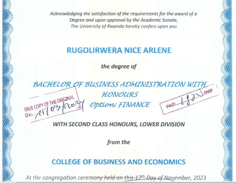 rugolinice's tweet photo. It’s been a FULL YEAR since I requested my transcripts from @UR_CBE @Uni_Rwanda  , and I STILL haven’t received it! I have been misled multiple times with promises of delivery, but enough is enough! I have submitted all necessary requirements Five times, both hard and soft copies https://t.co/VXPqEIFdQS