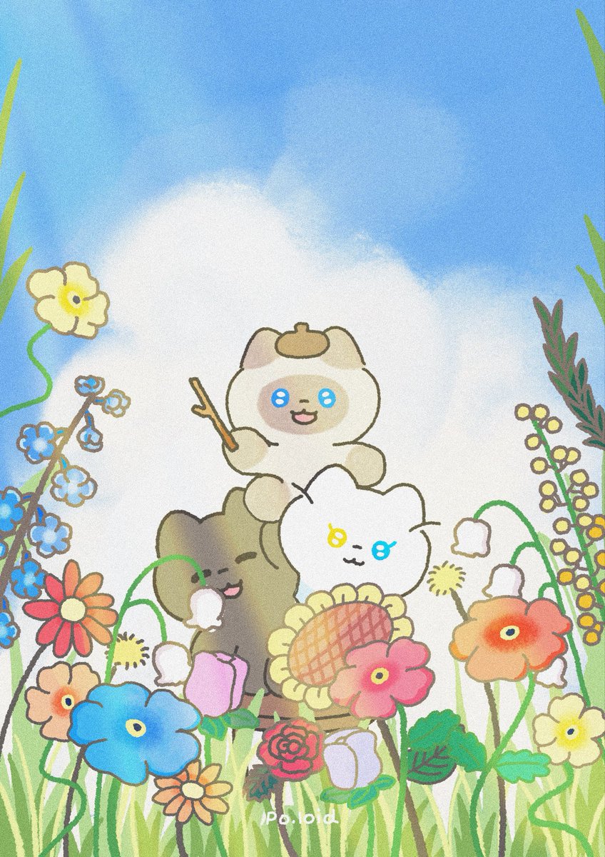 Blooming time 🐱🌿🌷🌟